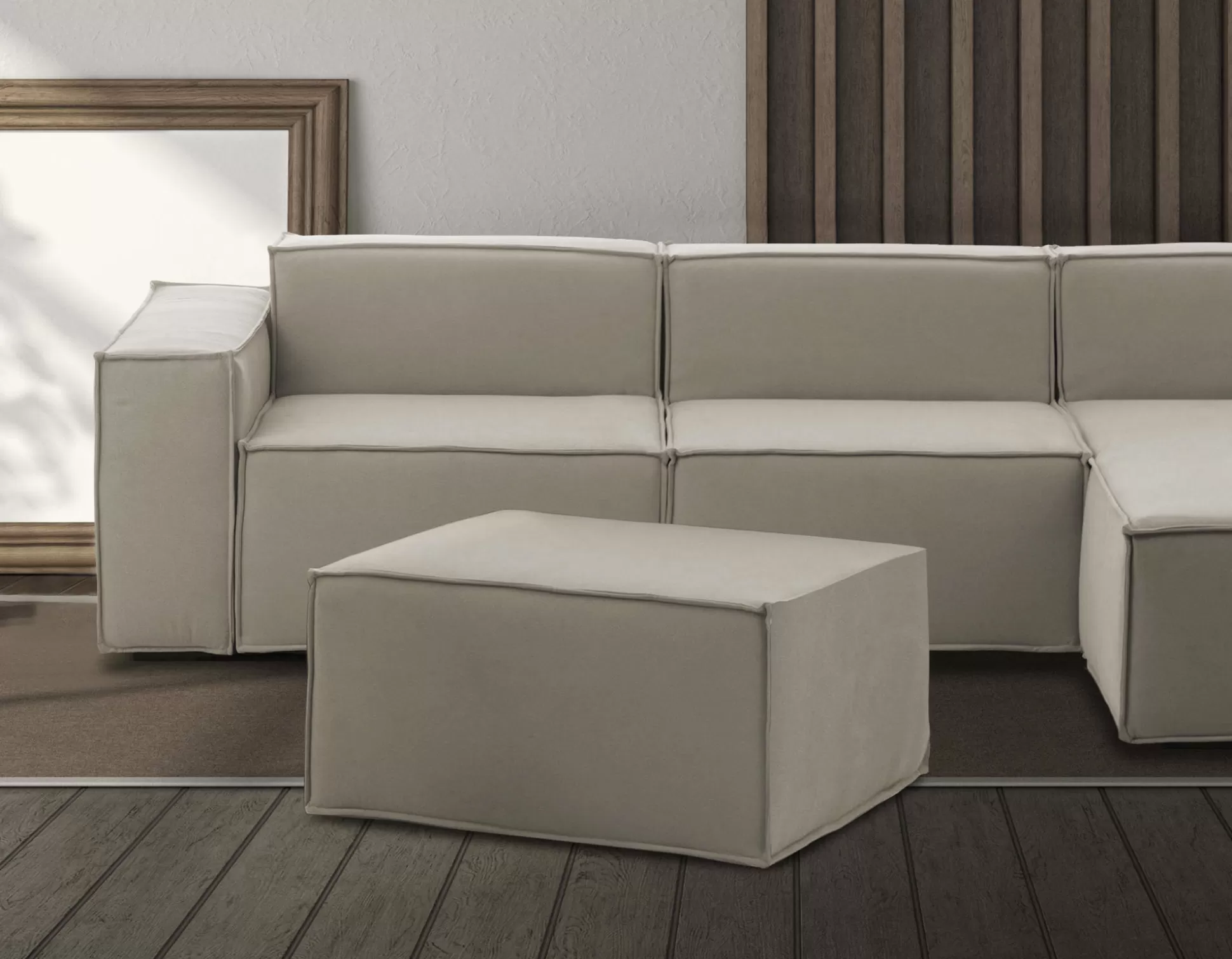 Dmora Pouf<Pouf Avolasca, Cm 80x70h43,