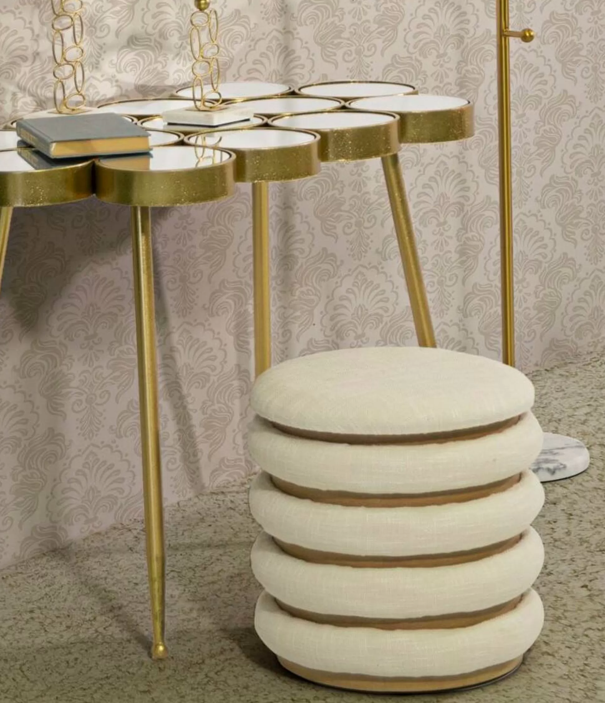 Dmora Pouf<Pouf Banskil, 40x40 h42 cm,