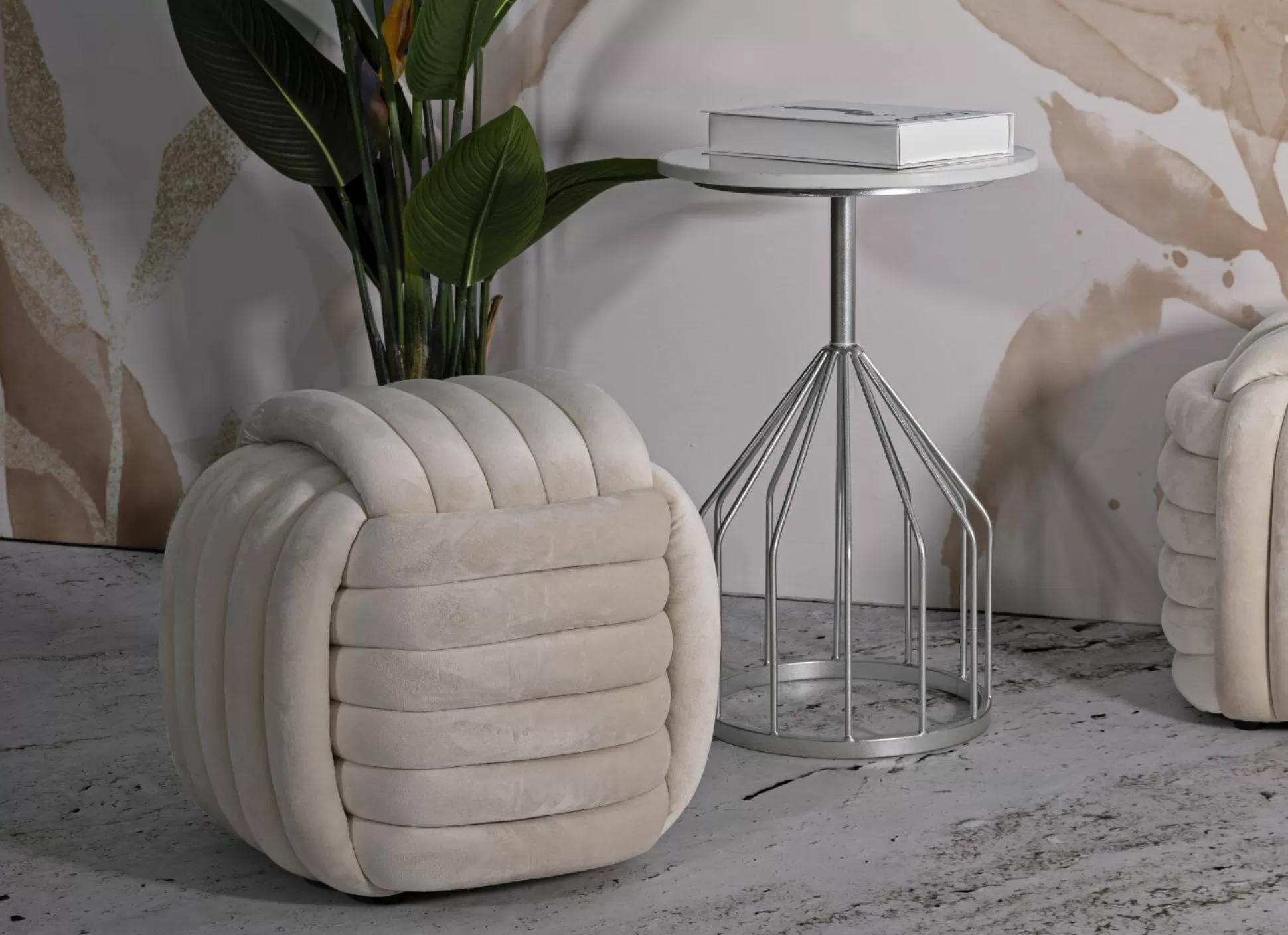Dmora Pouf<Pouf Bozzente, 45x45 h45 cm,
