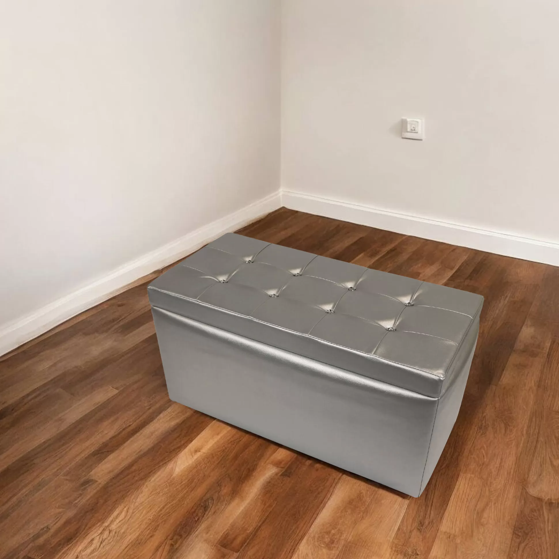 Dmora Pouf Contenitori<Pouf contenitore Felicita, 90x45 h45 cm,