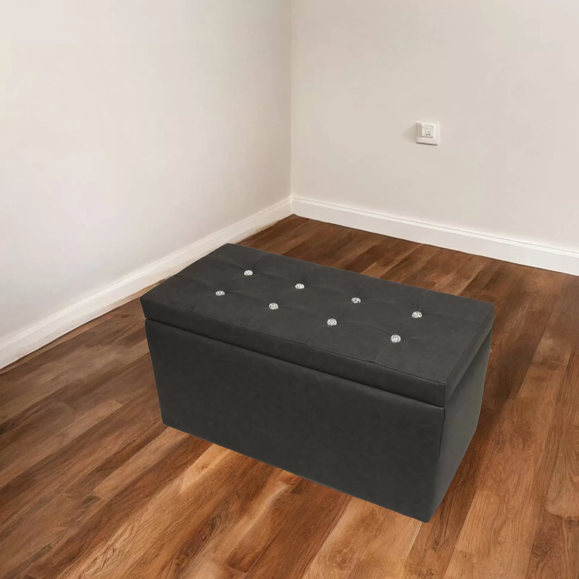 Dmora Pouf Contenitori<Pouf contenitore Felicita, 90x45 h45 cm,