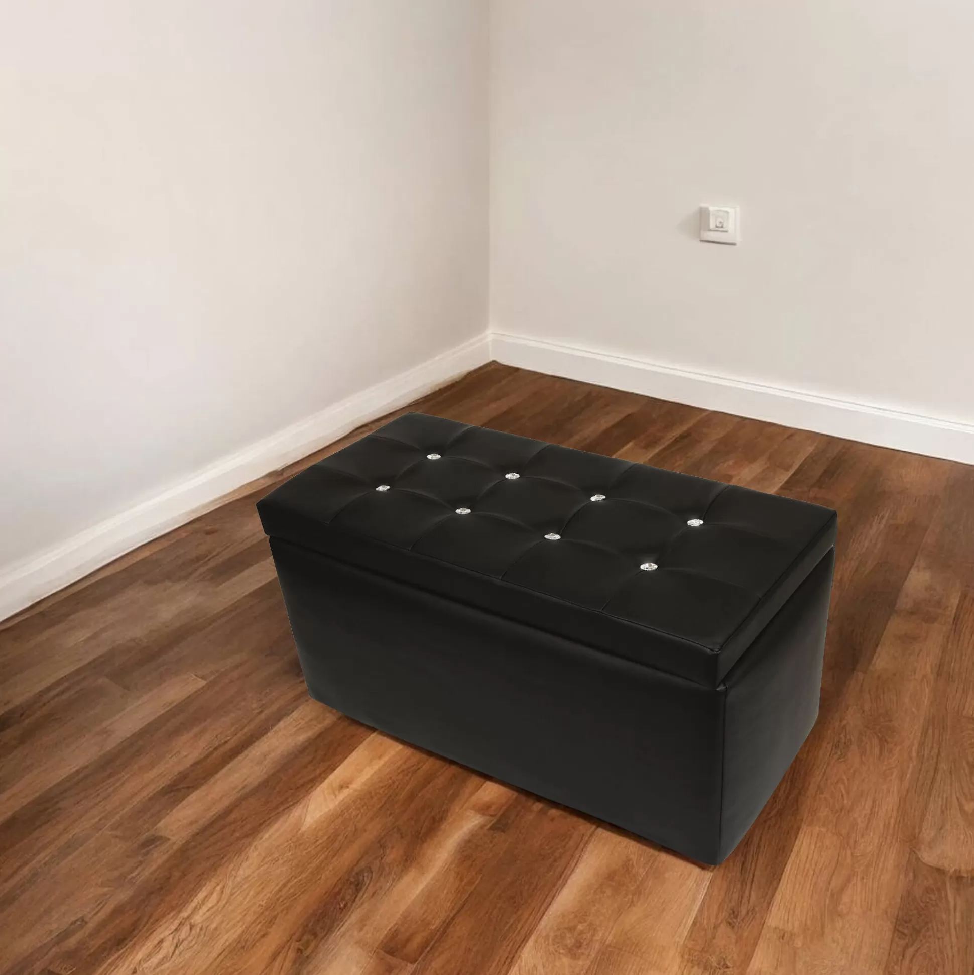 Dmora Pouf Contenitori<Pouf contenitore Felicita, 90x45 h45 cm,