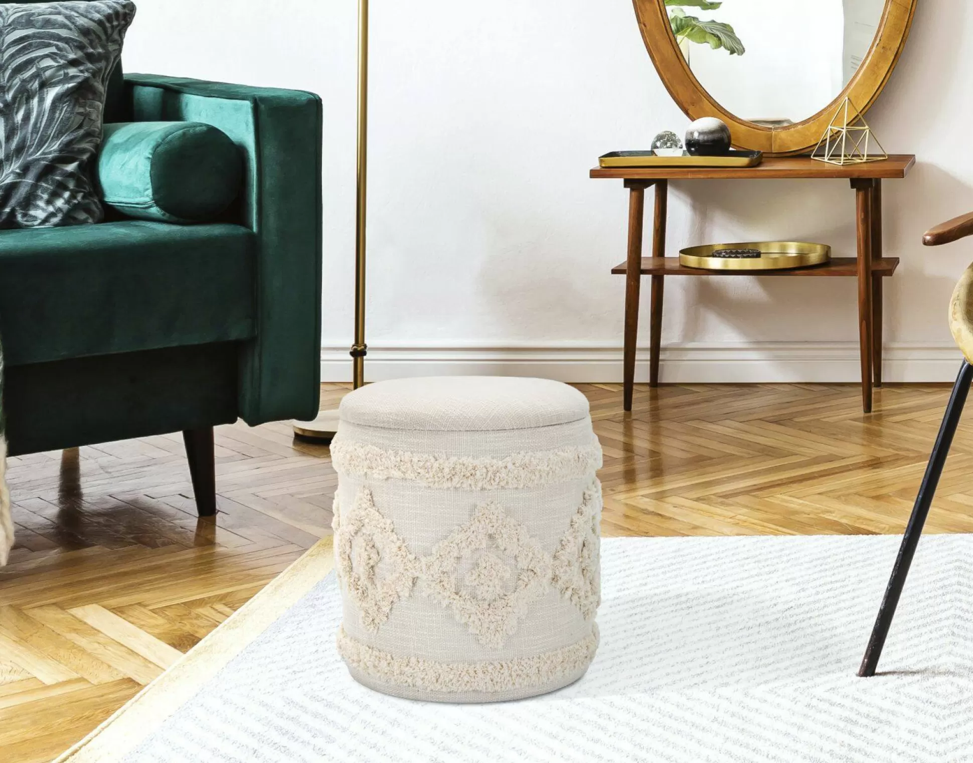 Dmora Pouf Contenitori<Pouf contenitore Jarrar, , 35x35 h40 cm