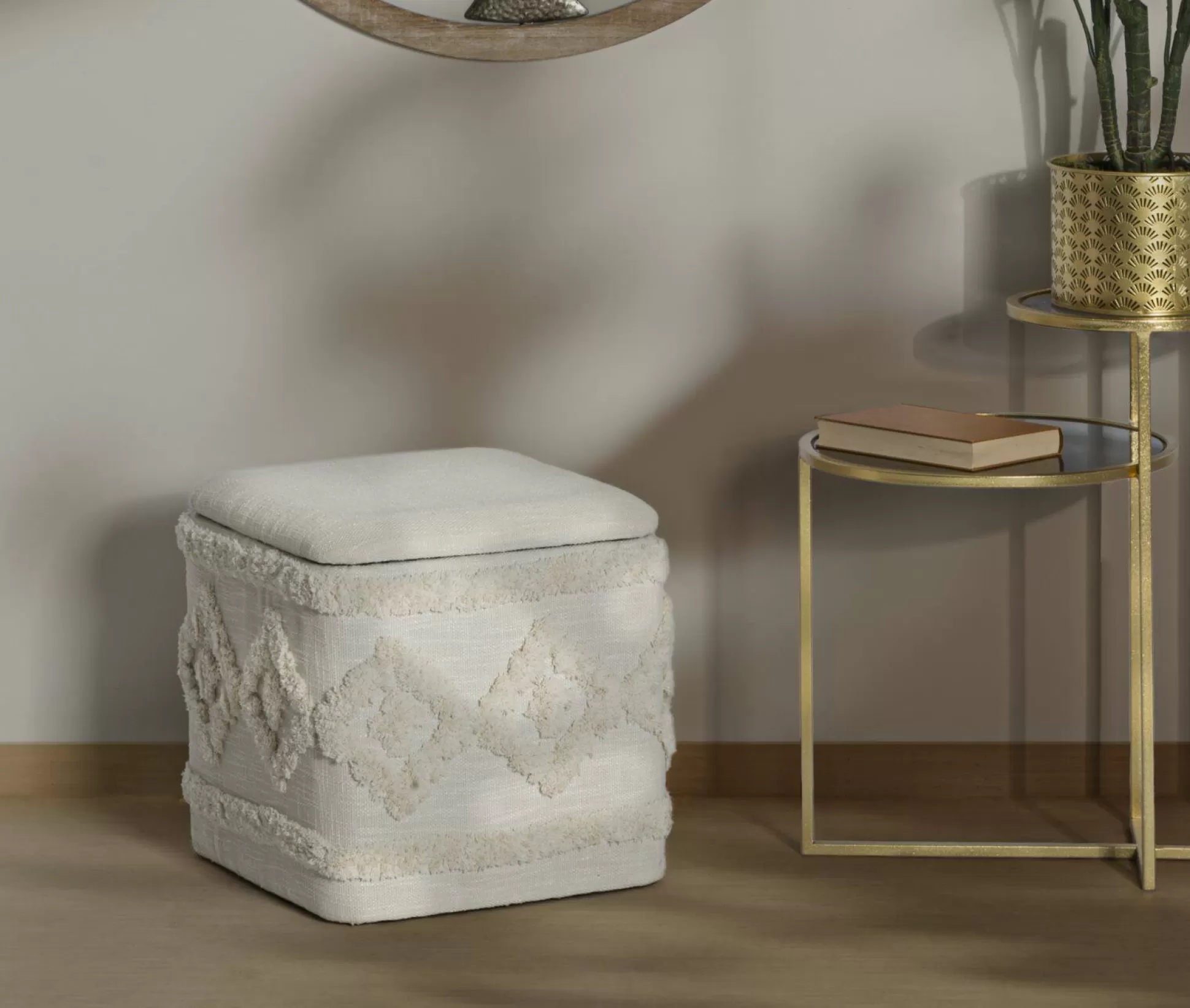Dmora Pouf Contenitori<Pouf contenitore Jarrar, , 40x40 h40 cm