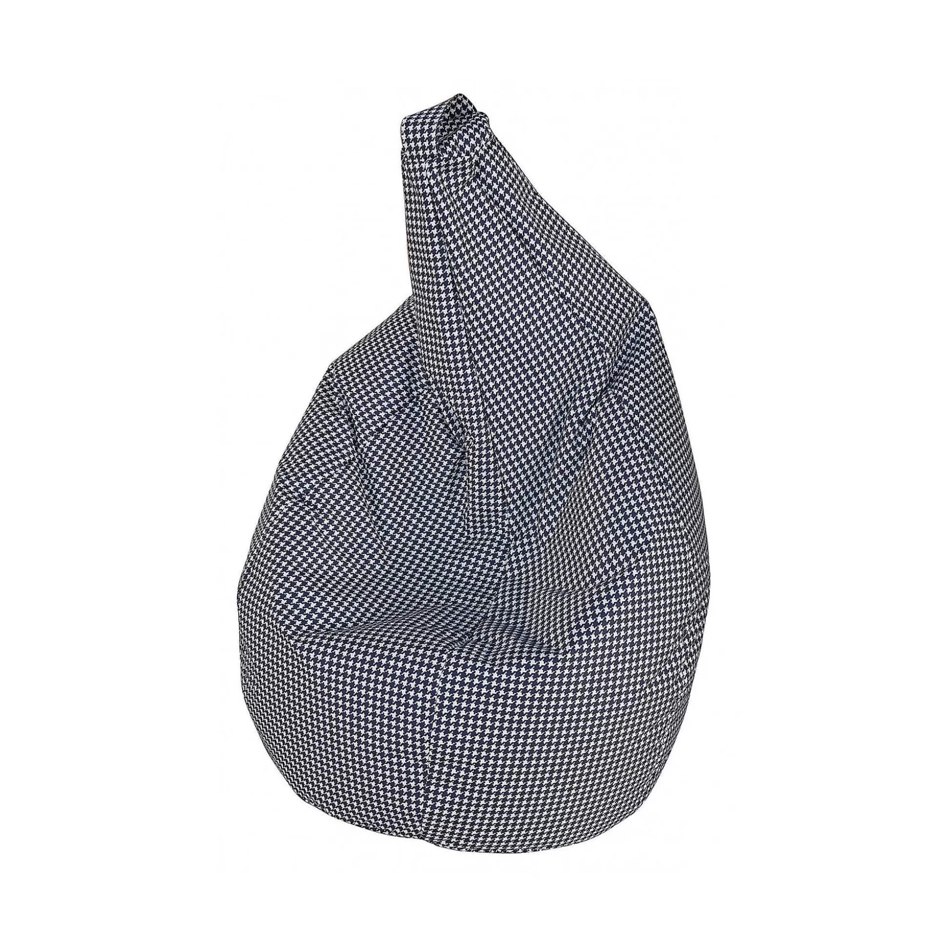 Dmora Pouf<Pouf Maristella, 80x80 h120 cm, Nero e Bianco, Pied de poule piccolo