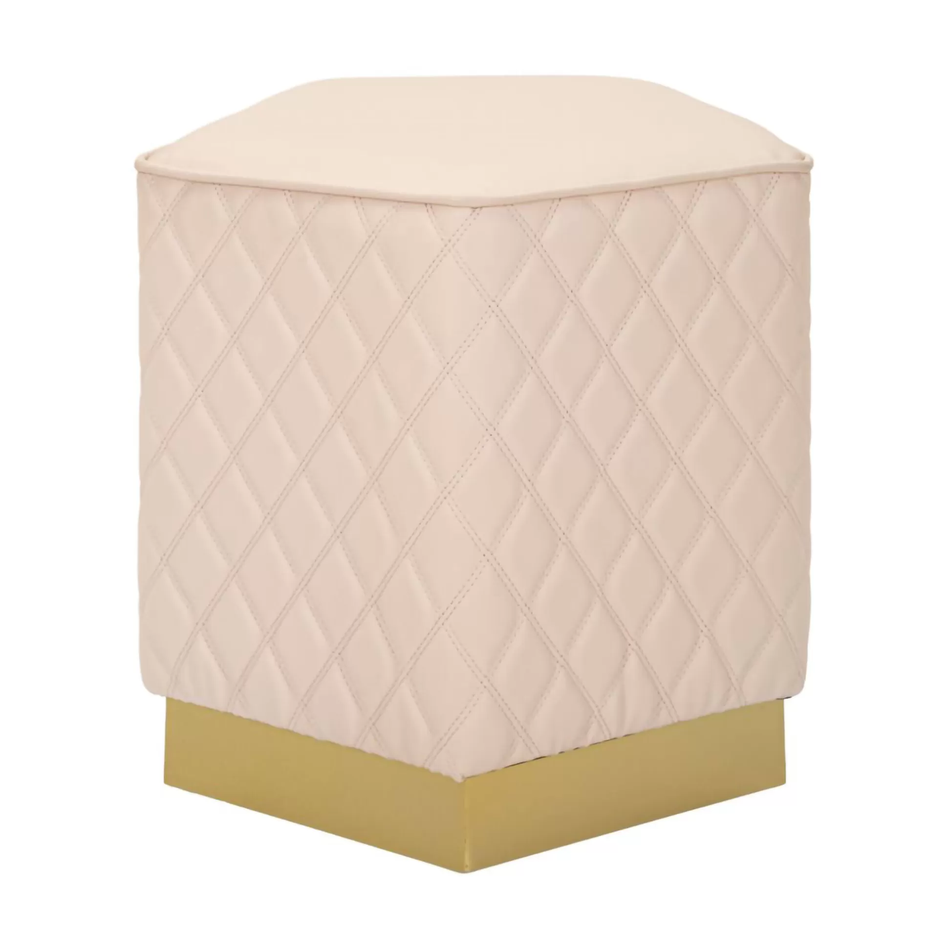 Dmora Pouf<Pouf Suasa, 38x38 h38 cm, Rosa e Oro