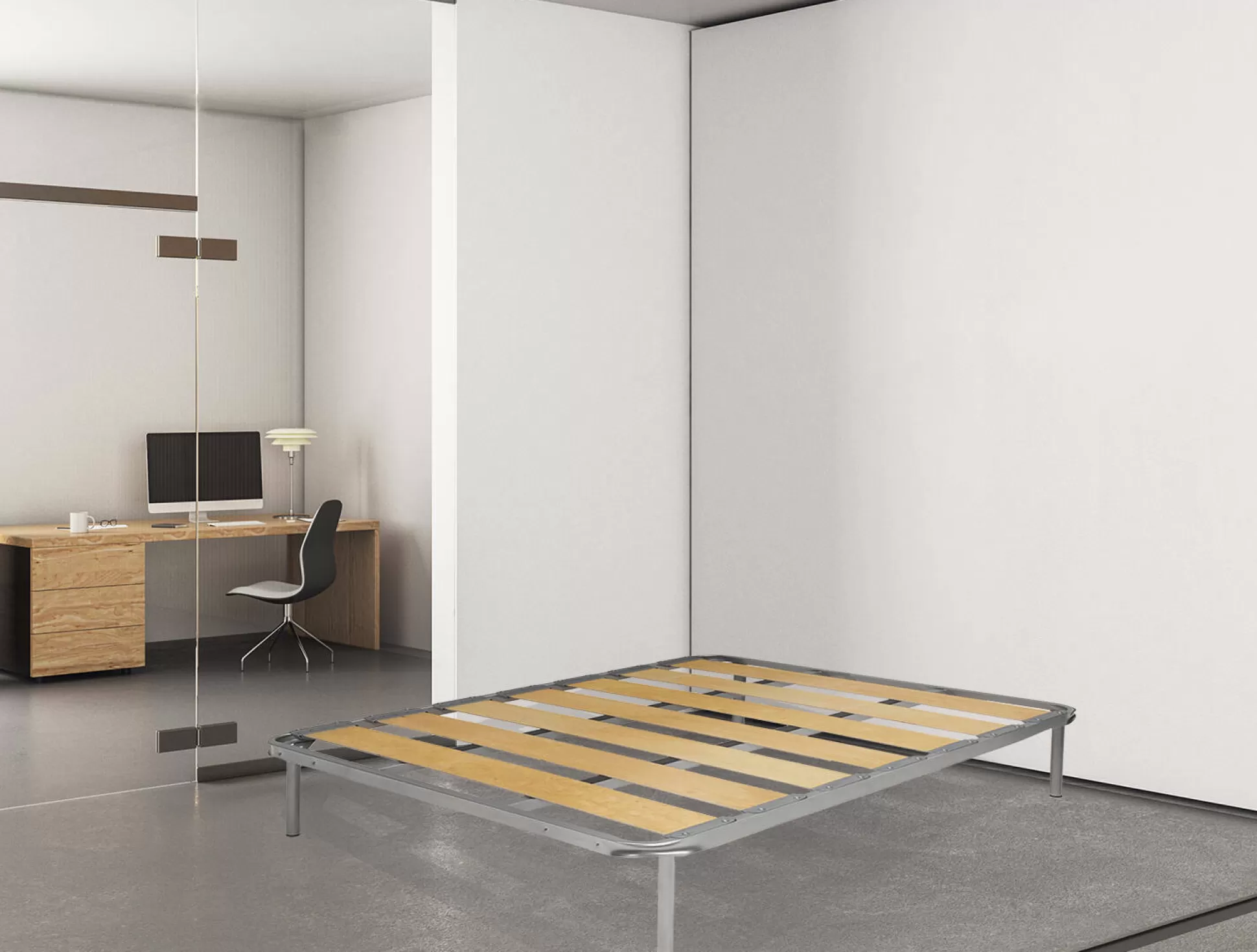 Dmora Reti Letto Matrimoniali<Rete letto matrimoniale Dabatt, 100% Made in Italy, Cm 160x190h31