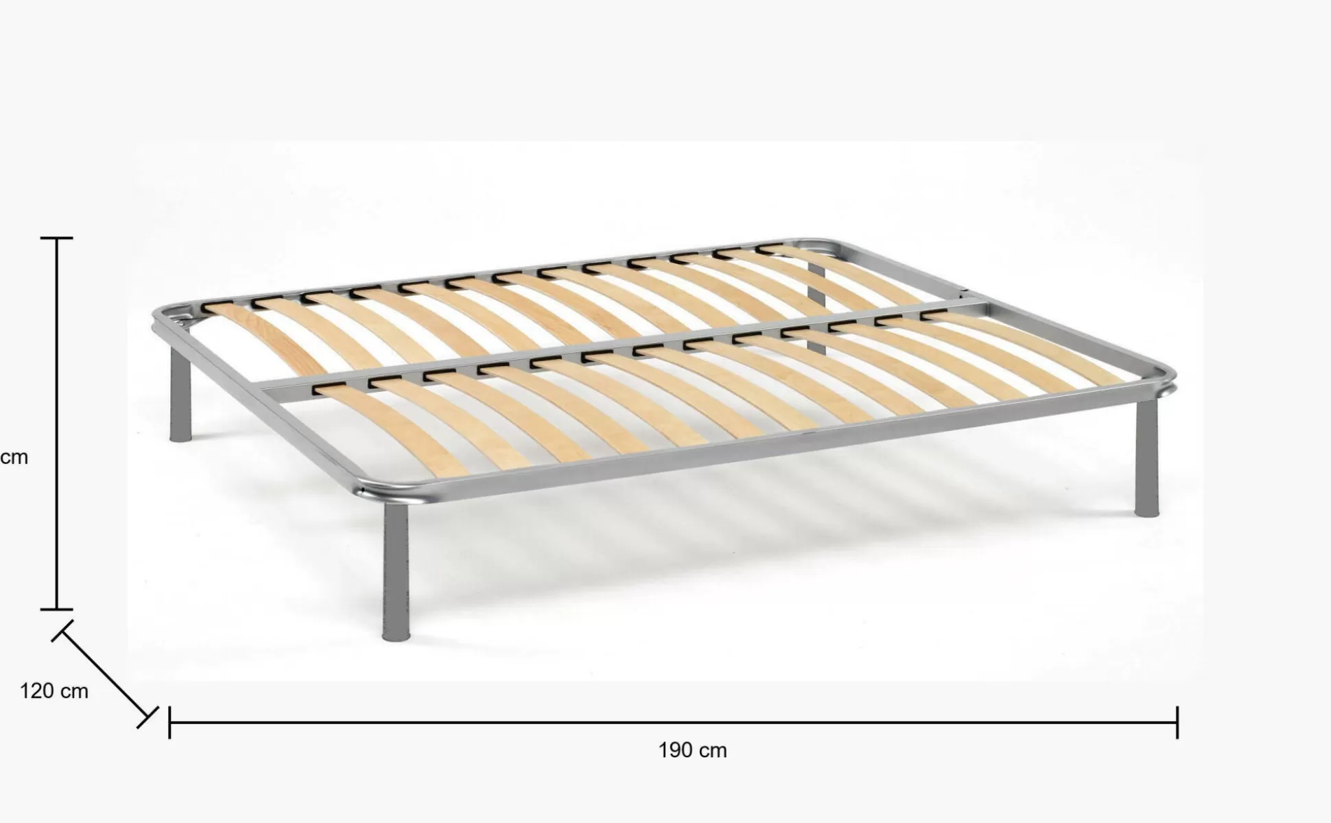Dmora Reti Letto Piazza E Mezza<Rete letto piazza e mezza Artemisio, 100% Made in Italy, Cm 120x190h31