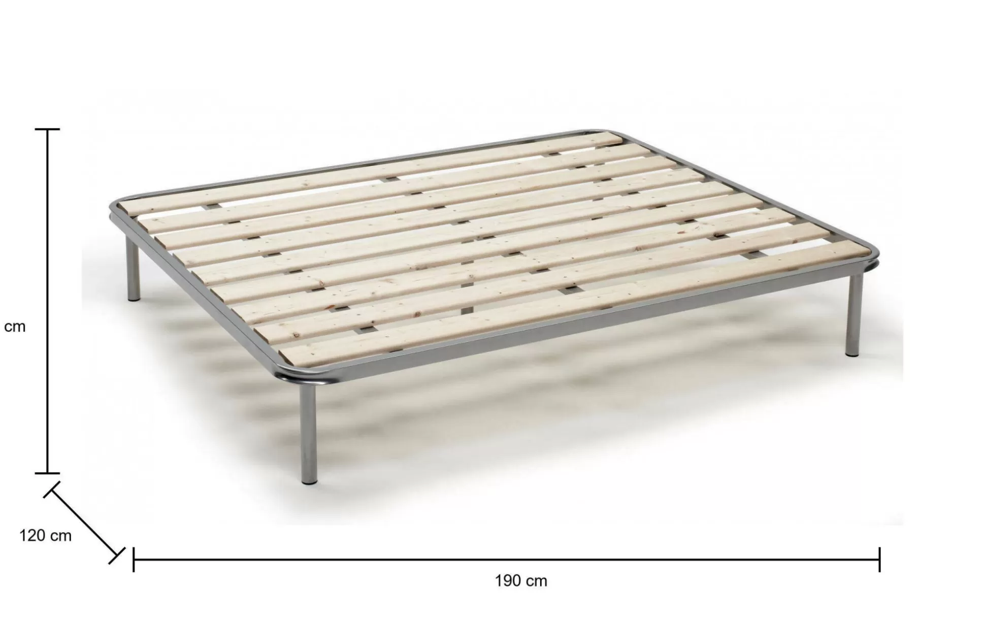 Dmora Reti Letto Piazza E Mezza<Rete letto piazza e mezza Dabaun, 100% Made in Italy, Cm 120x190h31