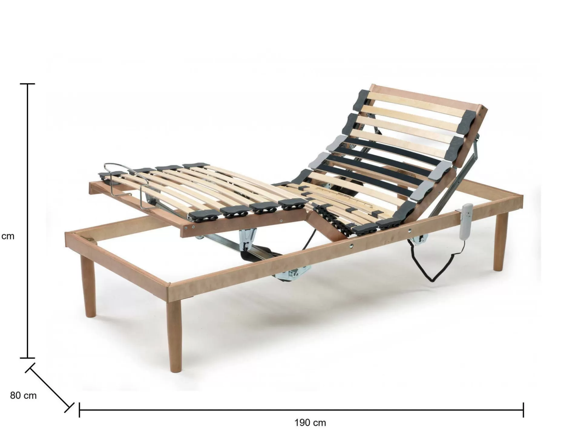 Dmora Reti Letto Singole<Rete letto singolo Arby, Rete ortopedica reclinabile motorizzata, Cm 80x190h 34