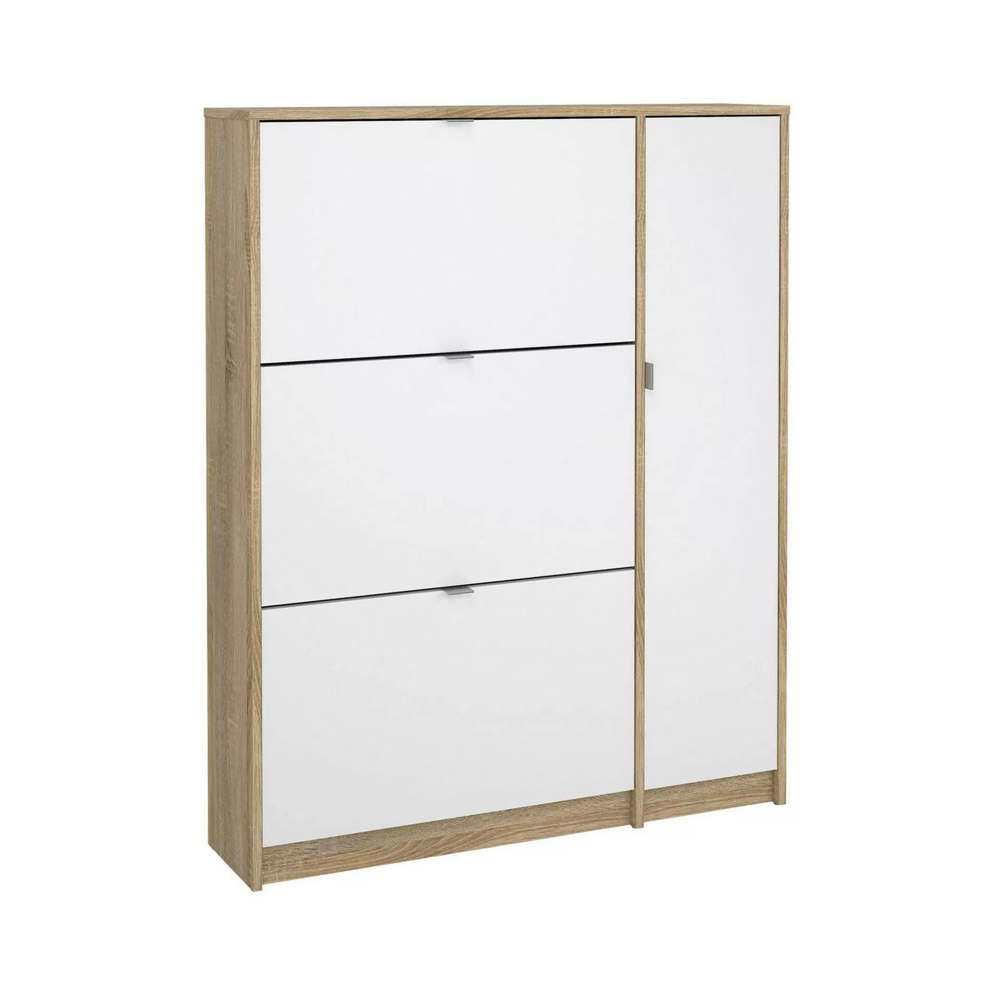 Dmora Scarpiere<Scarpiera Abastract, 99x24 h124 cm, Quercia e Bianco
