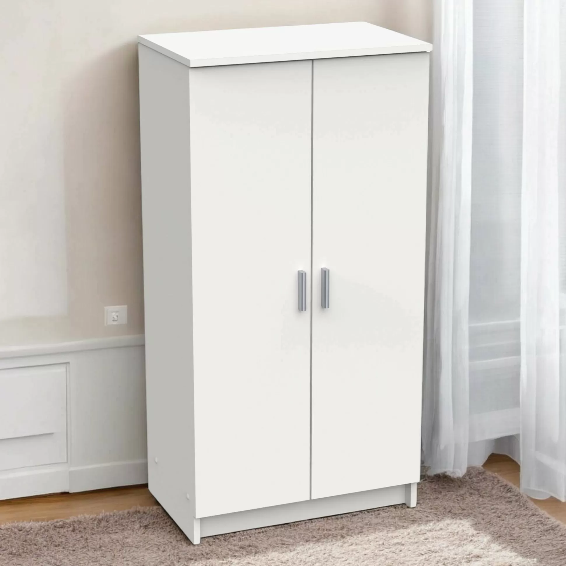 Dmora Scarpiere<Scarpiera Abram, 55x36h108 cm, Bianco