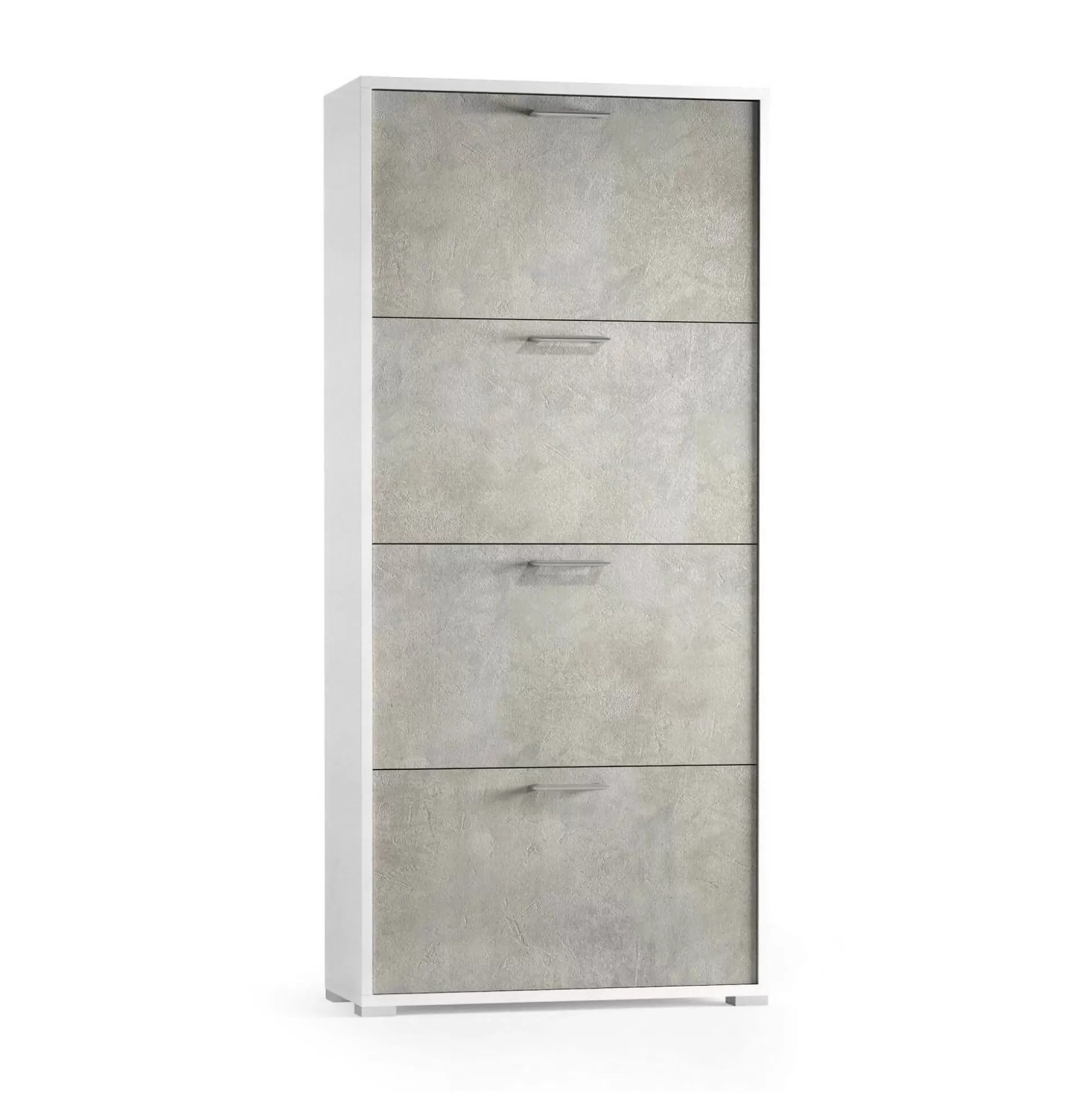 Dmora Scarpiere<Scarpiera Adeindein, 67x28h147 cm, Bianco e Cemento