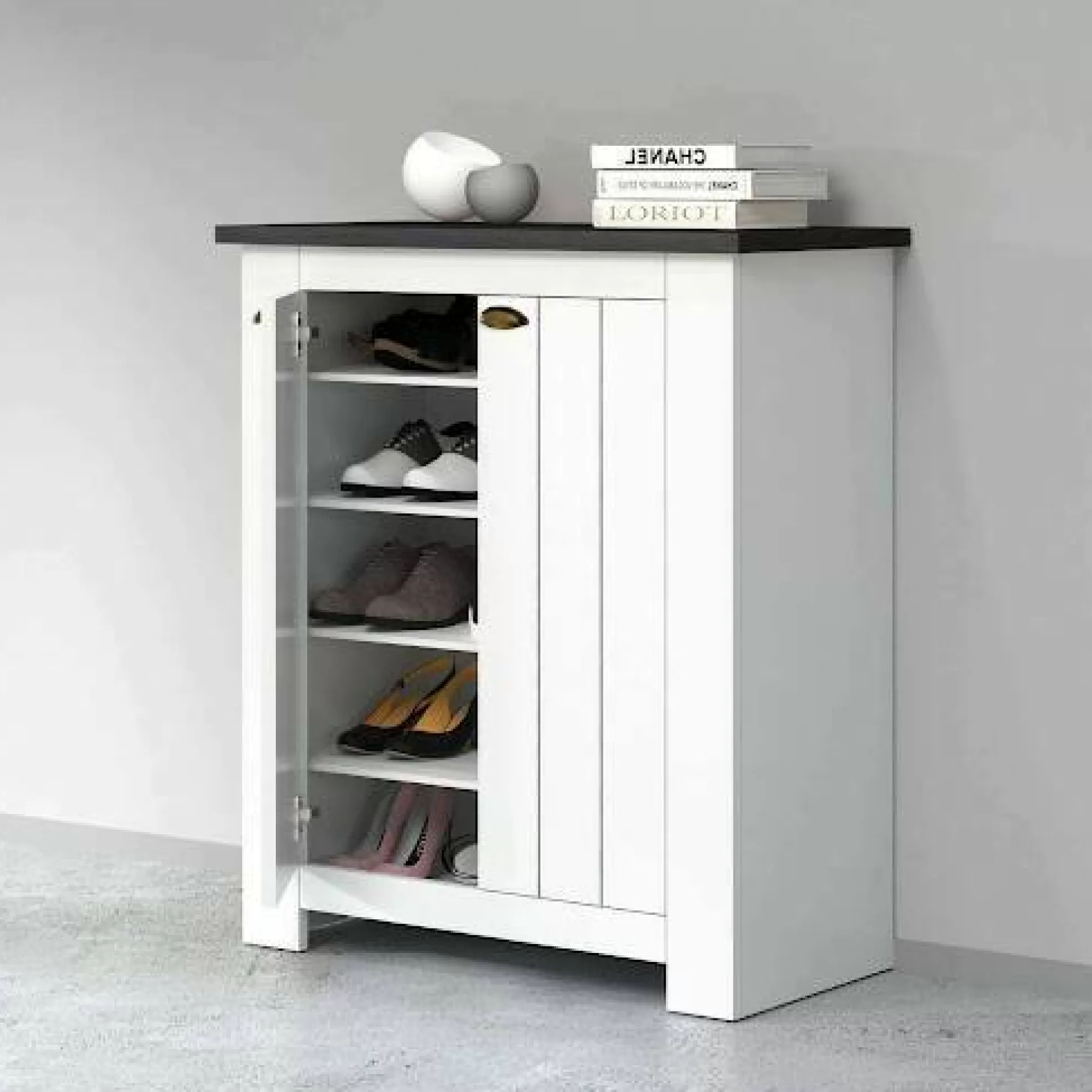 Dmora Scarpiere<Scarpiera Adriatica, 84x42h100 cm, Bianco e