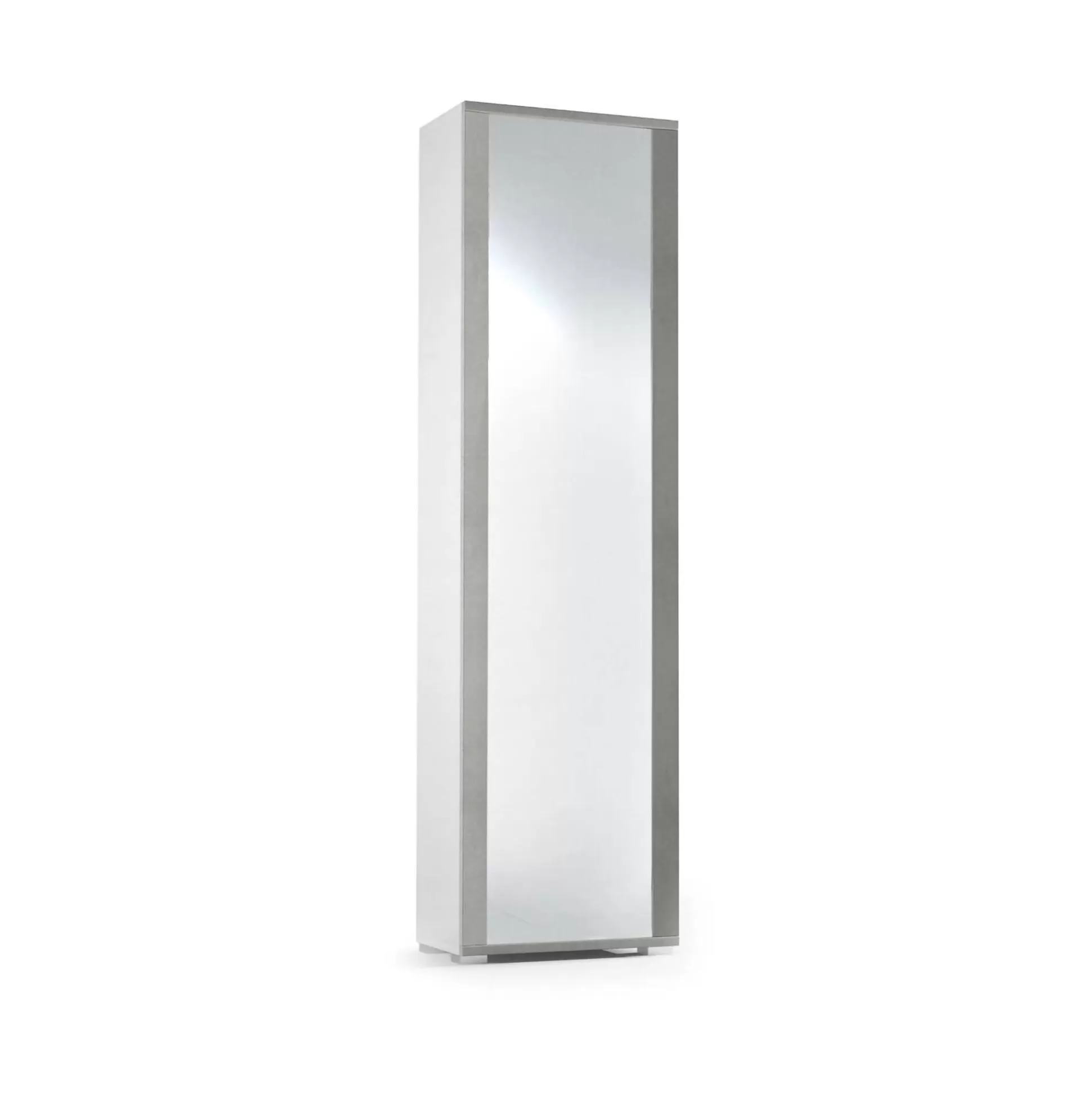 Dmora Scarpiere<Scarpiera Asiago, 50x32hx182 cm, Bianco e Cemento