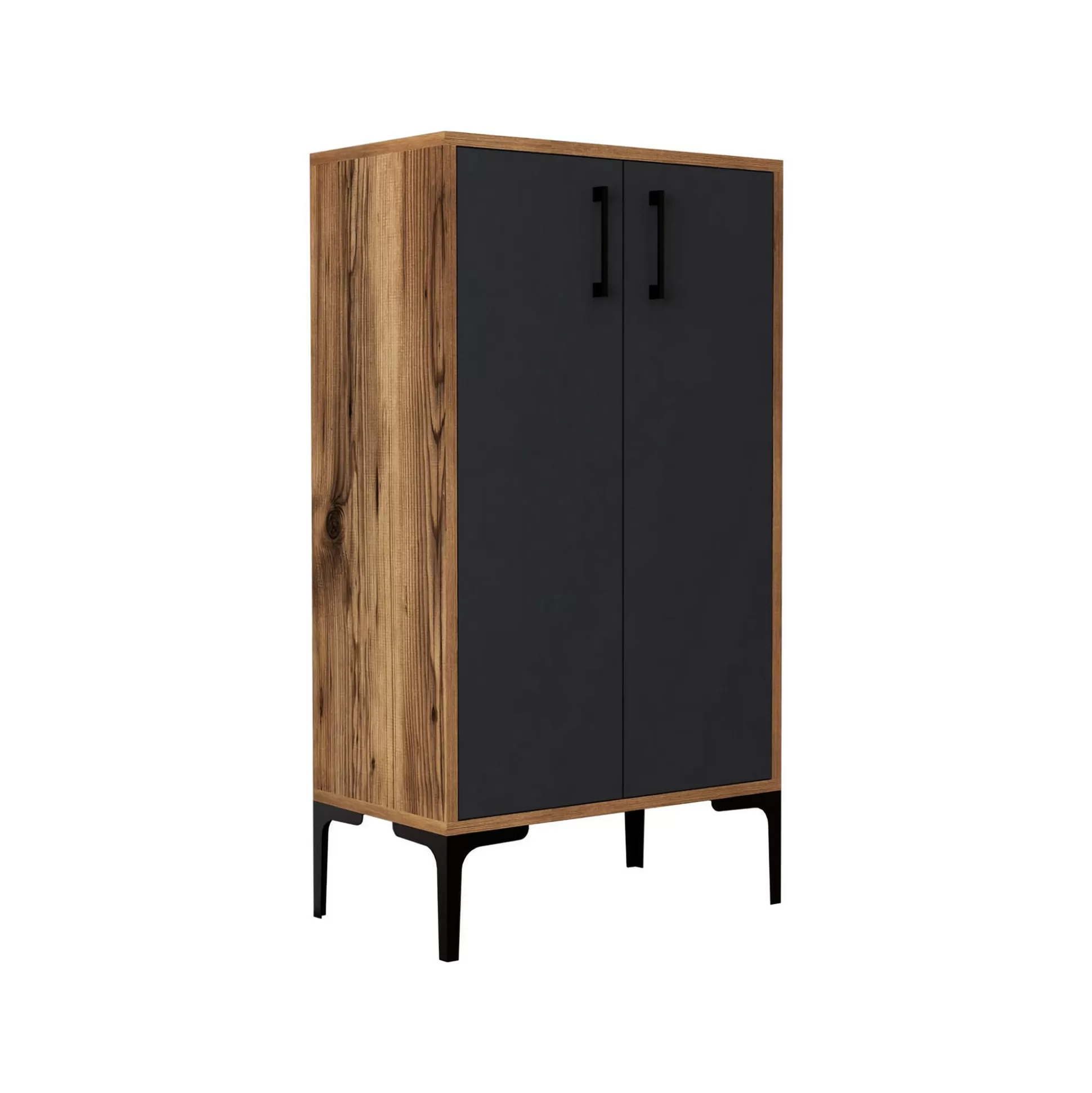 Dmora Scarpiere<Scarpiera Axarix, 60x35h111 cm, Noce e Antracite