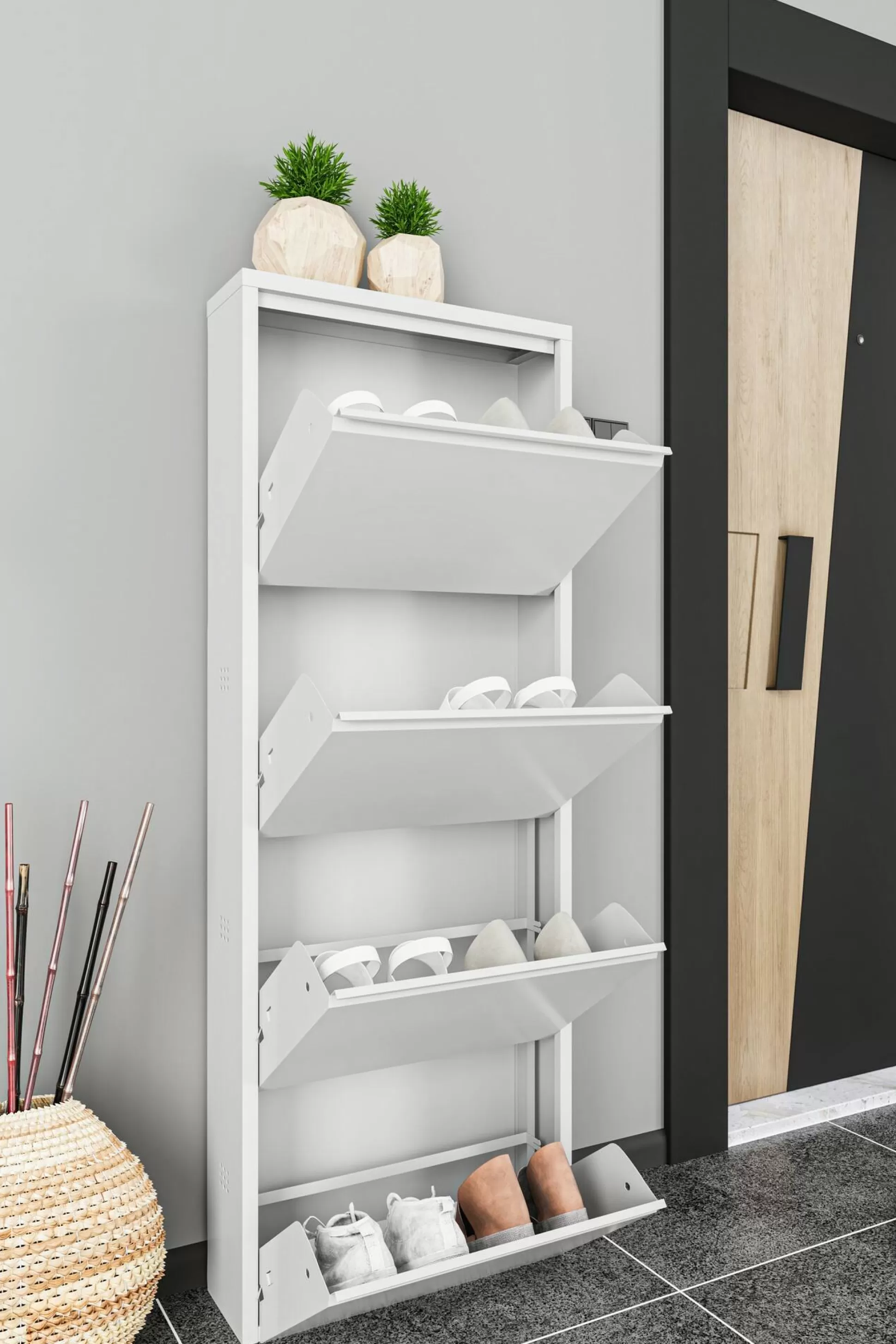 Dmora Scarpiere<Scarpiera Axe, 50x15h138 cm,