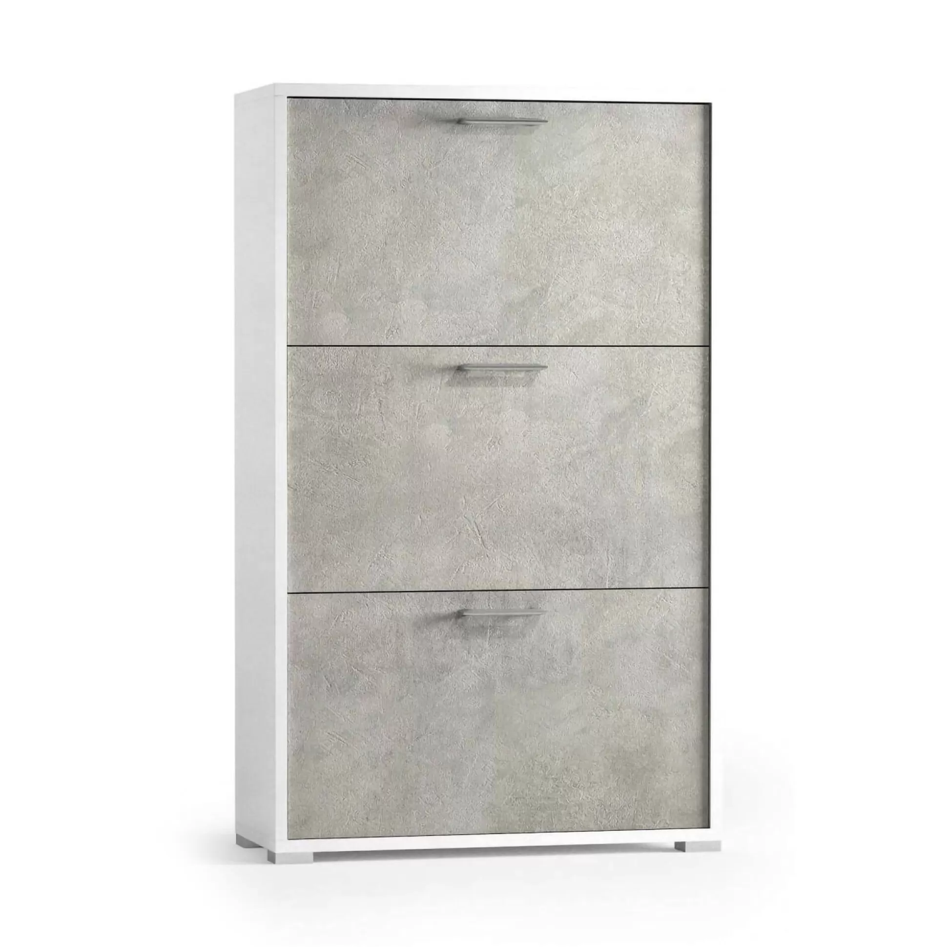 Dmora Scarpiere<Scarpiera Axinite, 67x28h112 cm, Bianco e Cemento
