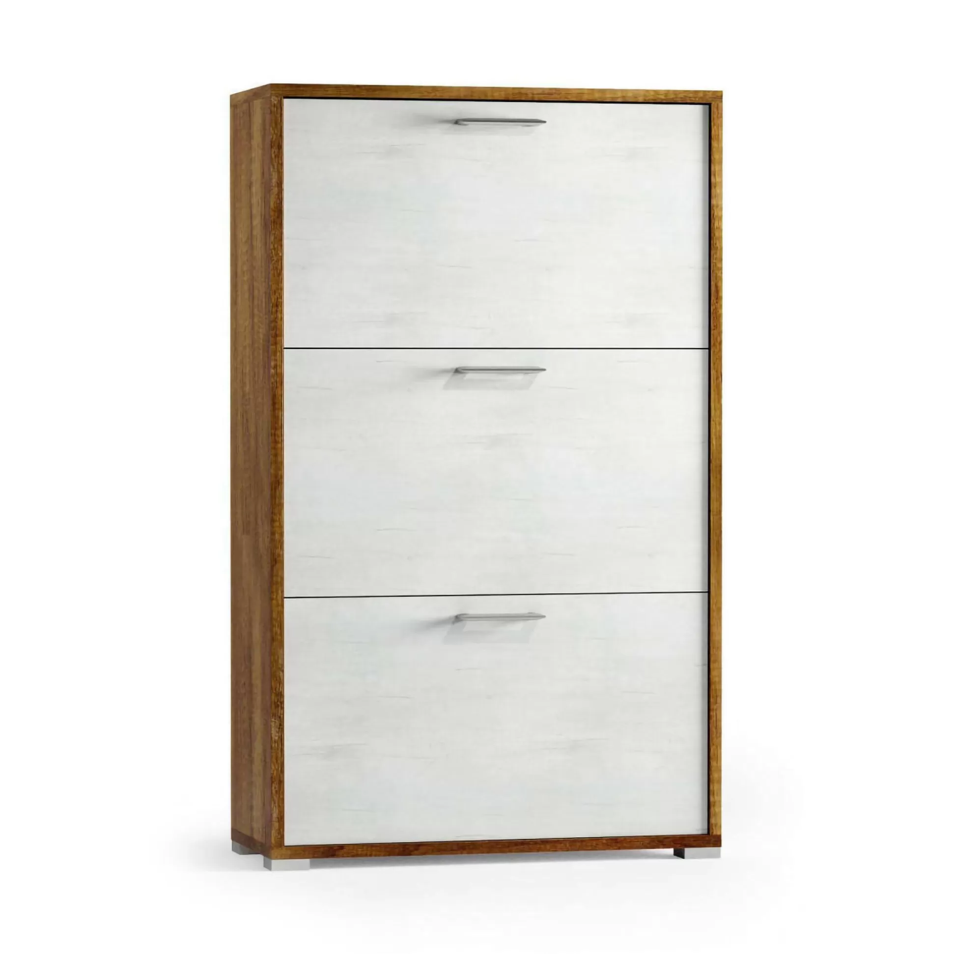 Dmora Scarpiere<Scarpiera Axinite, 67x28h112 cm, Bianco e Rovere