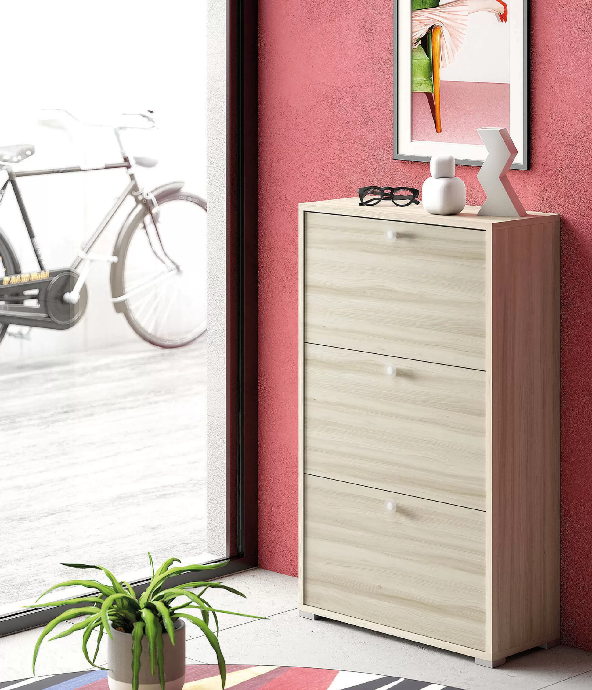 Dmora Scarpiere<Scarpiera Axinite, 67x28h112 cm, Olmo