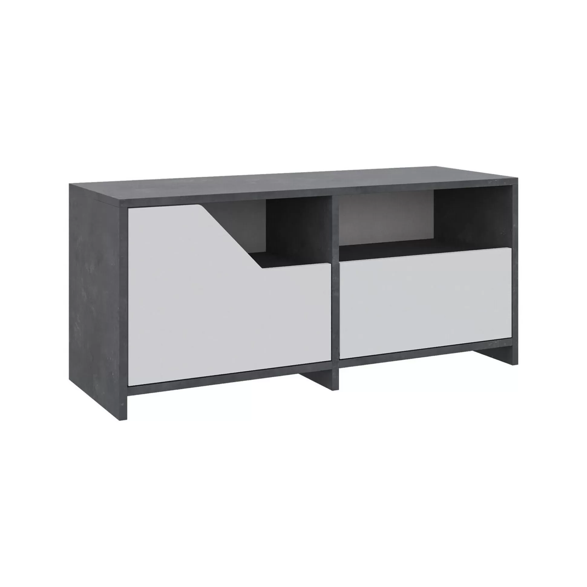 Dmora Scarpiere<Scarpiera Berto, 105x37 h47 cm, Grigio e Bianco