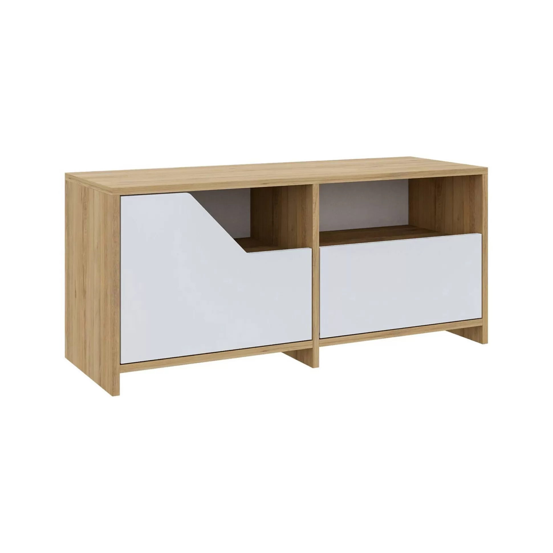 Dmora Scarpiere<Scarpiera Berto, 105x37 h47 cm, Quercia e Bianco
