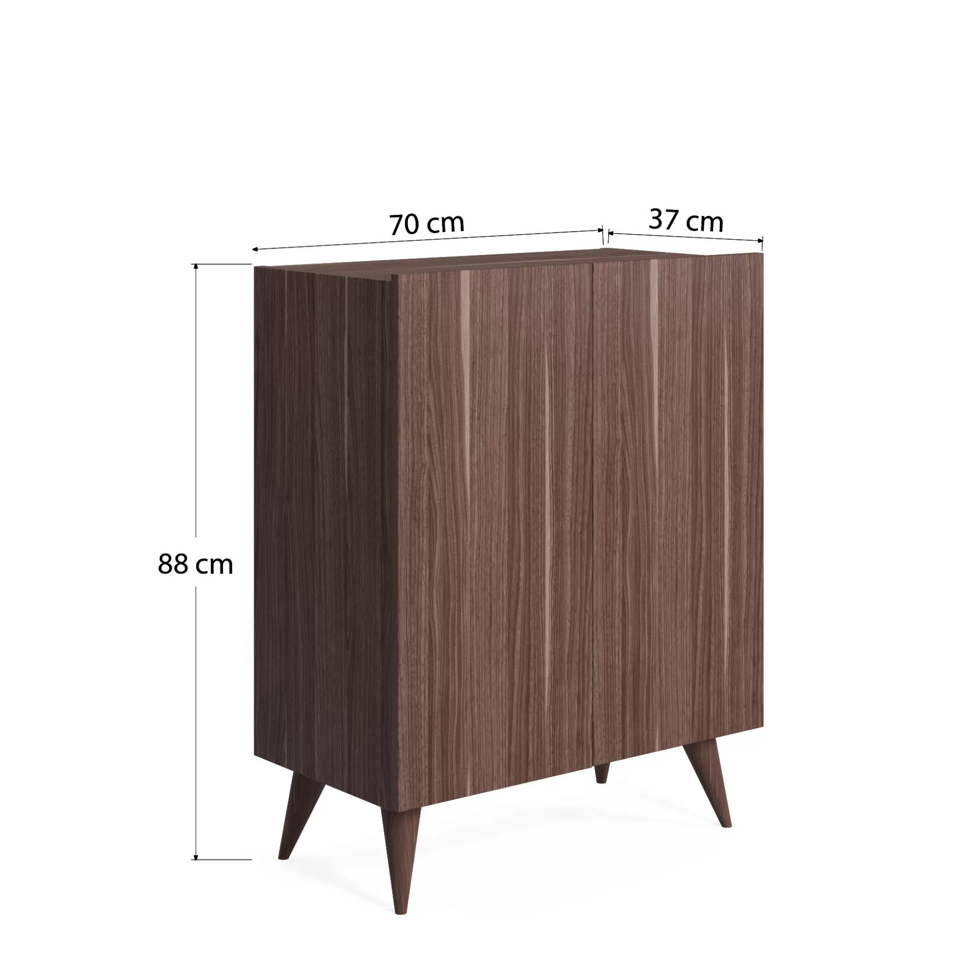 Dmora Scarpiere<Scarpiera con due ante battenti e quattro ripiani interni, cm 70 x 37 x 88, colore