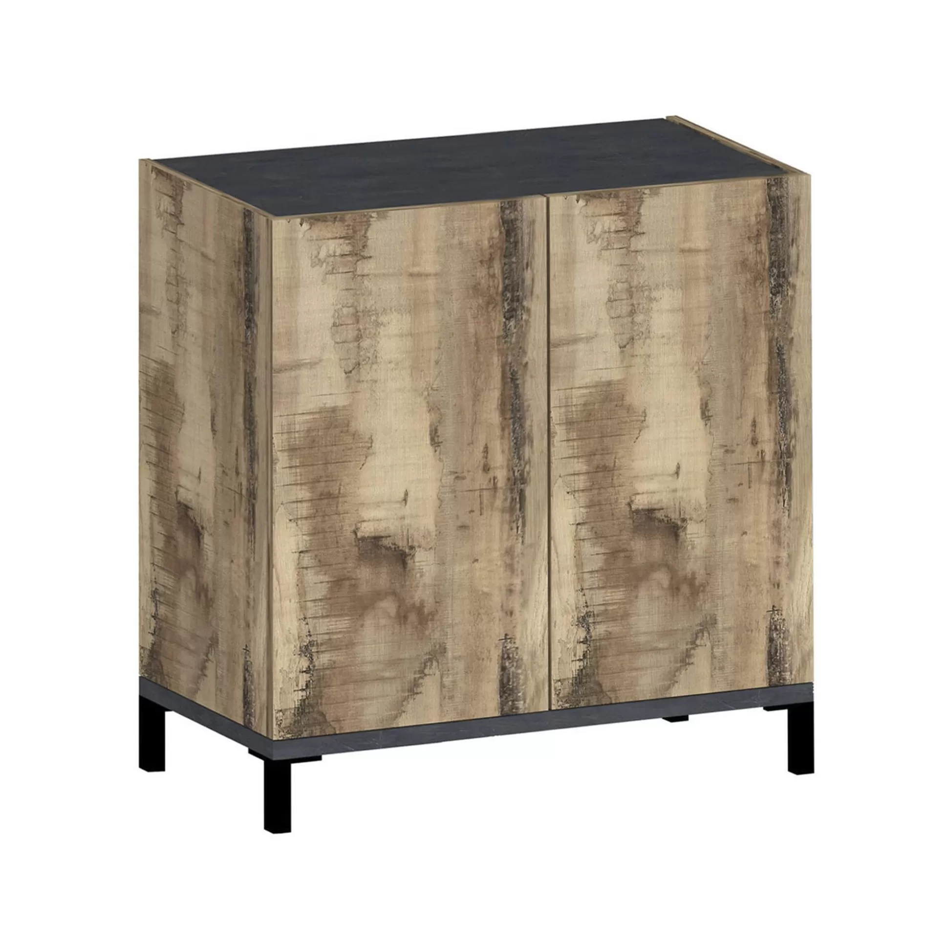 Dmora Scarpiere<Scarpiera Dabbaso, cm 80x40h80, Ardesia e Acero