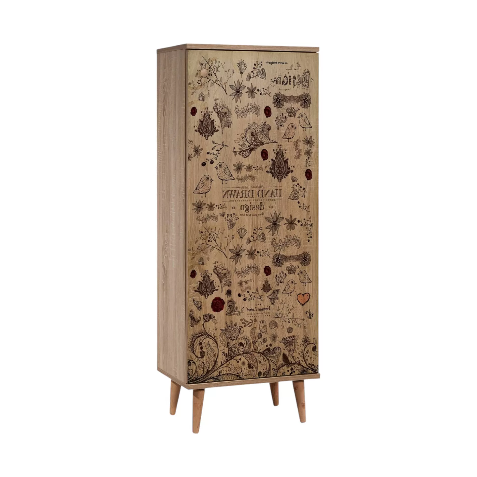 Dmora Scarpiere<Scarpiera Dacrydium, 50x38 h135 cm, Quercia e Noce