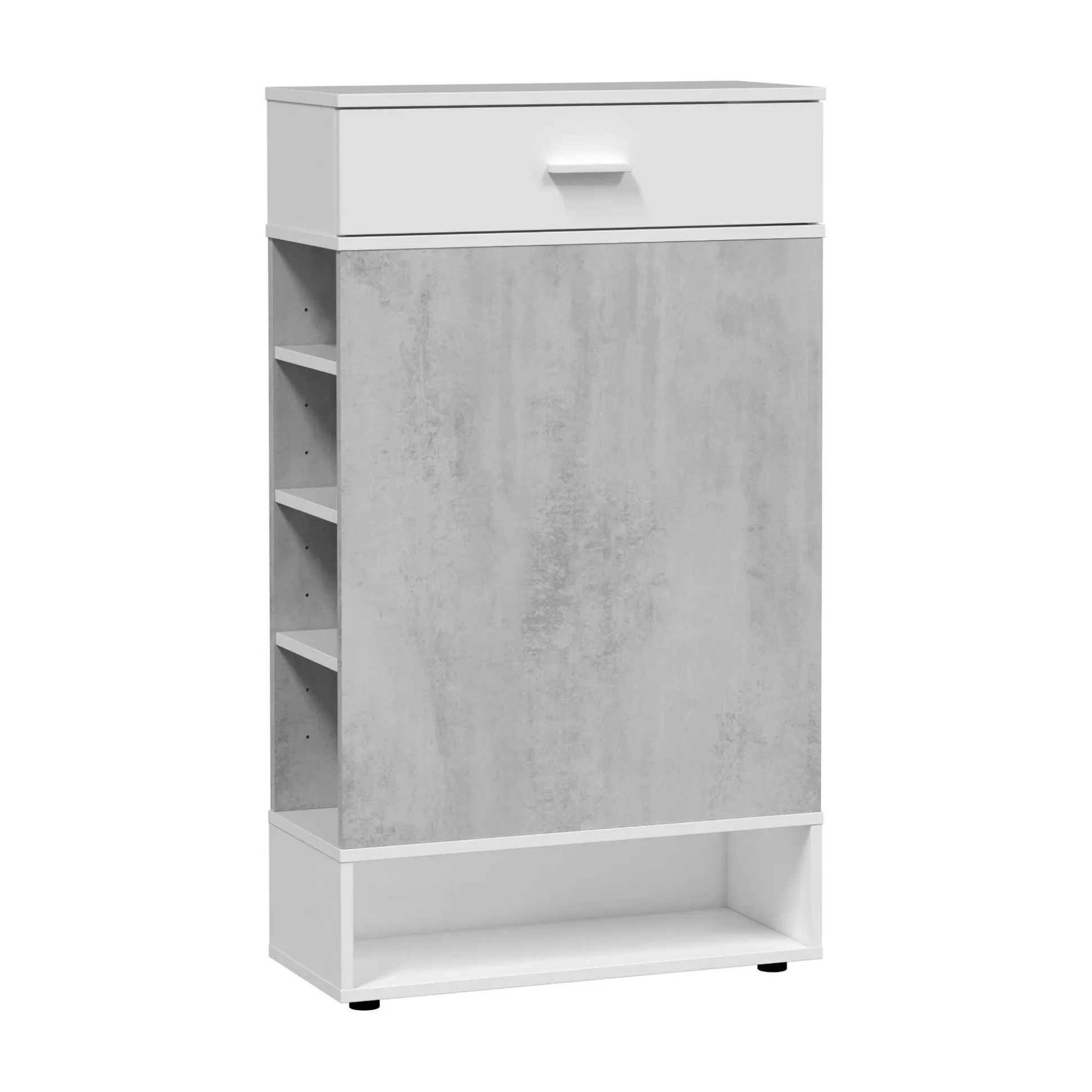 Dmora Scarpiere<Scarpiera Dbalog, 67x28h119 cm, Cemento e Bianco