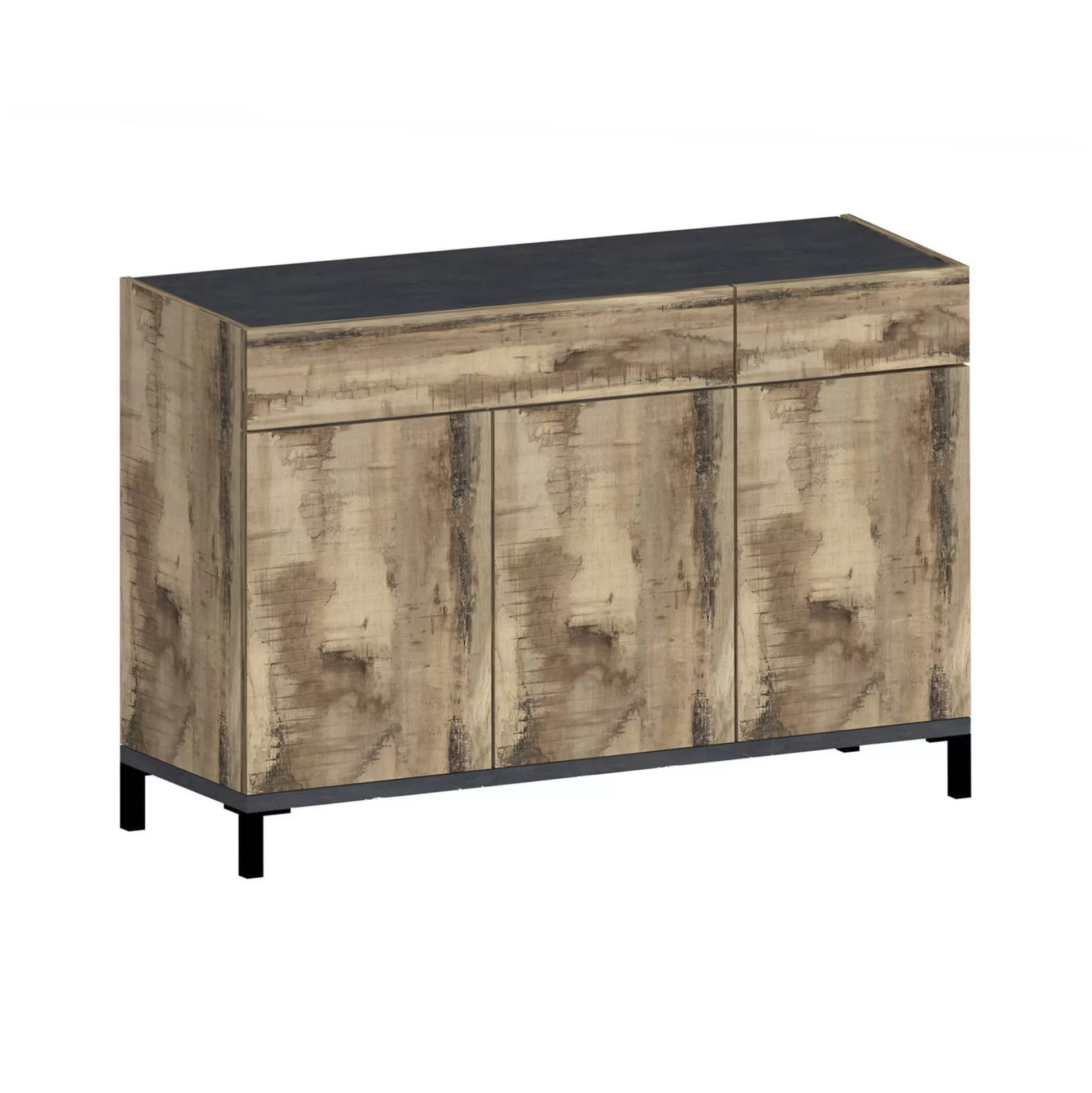 Dmora Scarpiere<Scarpiera Dcamar, cm 120x40h80, Ardesia e Acero