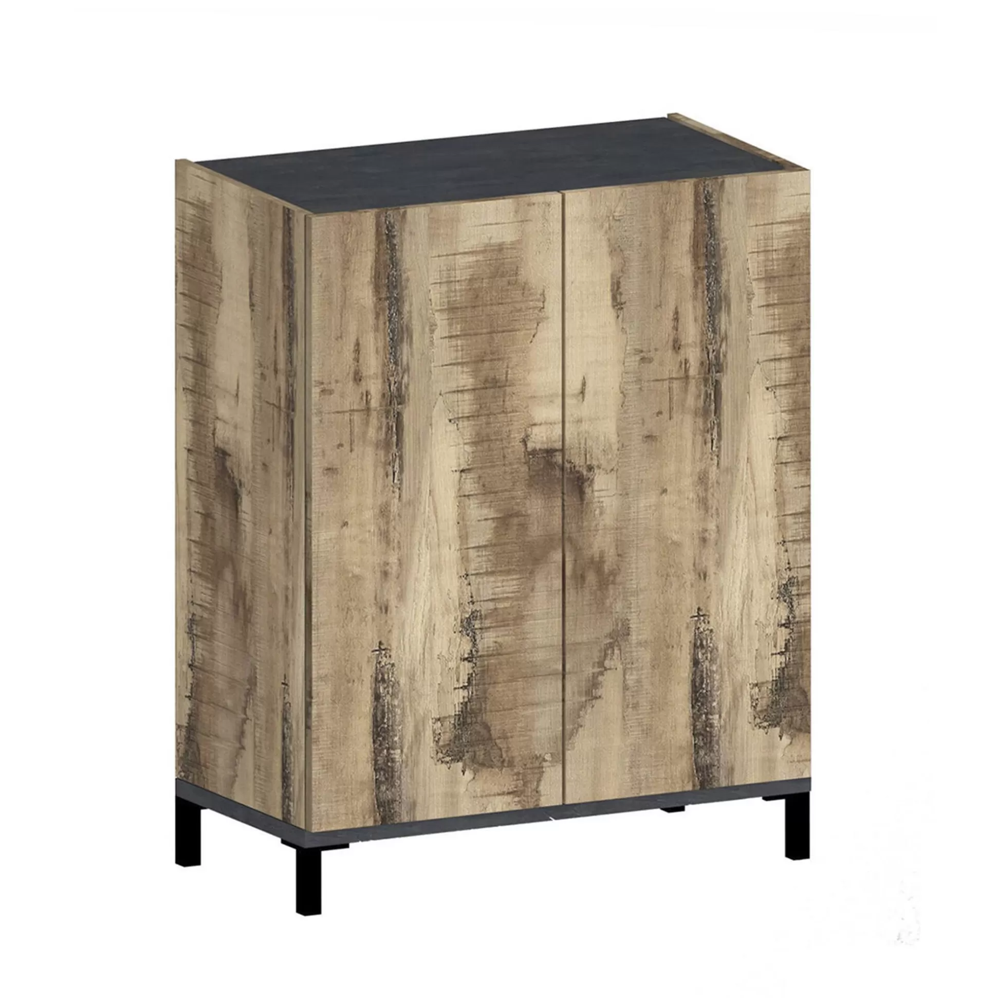 Dmora Scarpiere<Scarpiera Dlanin, cm 90x40h102, Ardesia e Acero