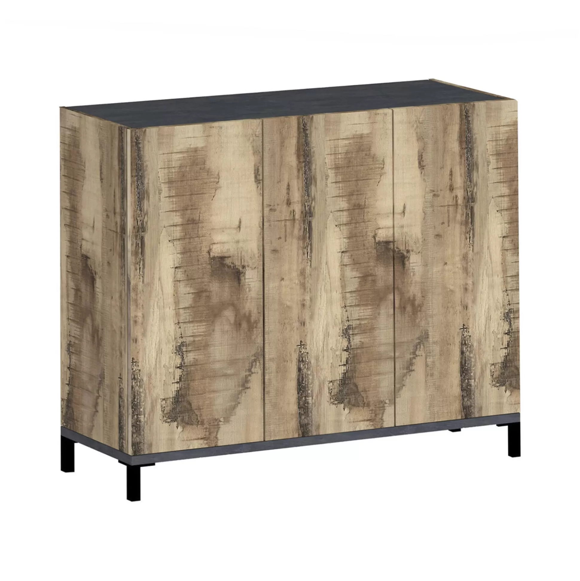 Dmora Scarpiere<Scarpiera Dmas, cm 135x40h102, Ardesia e Acero