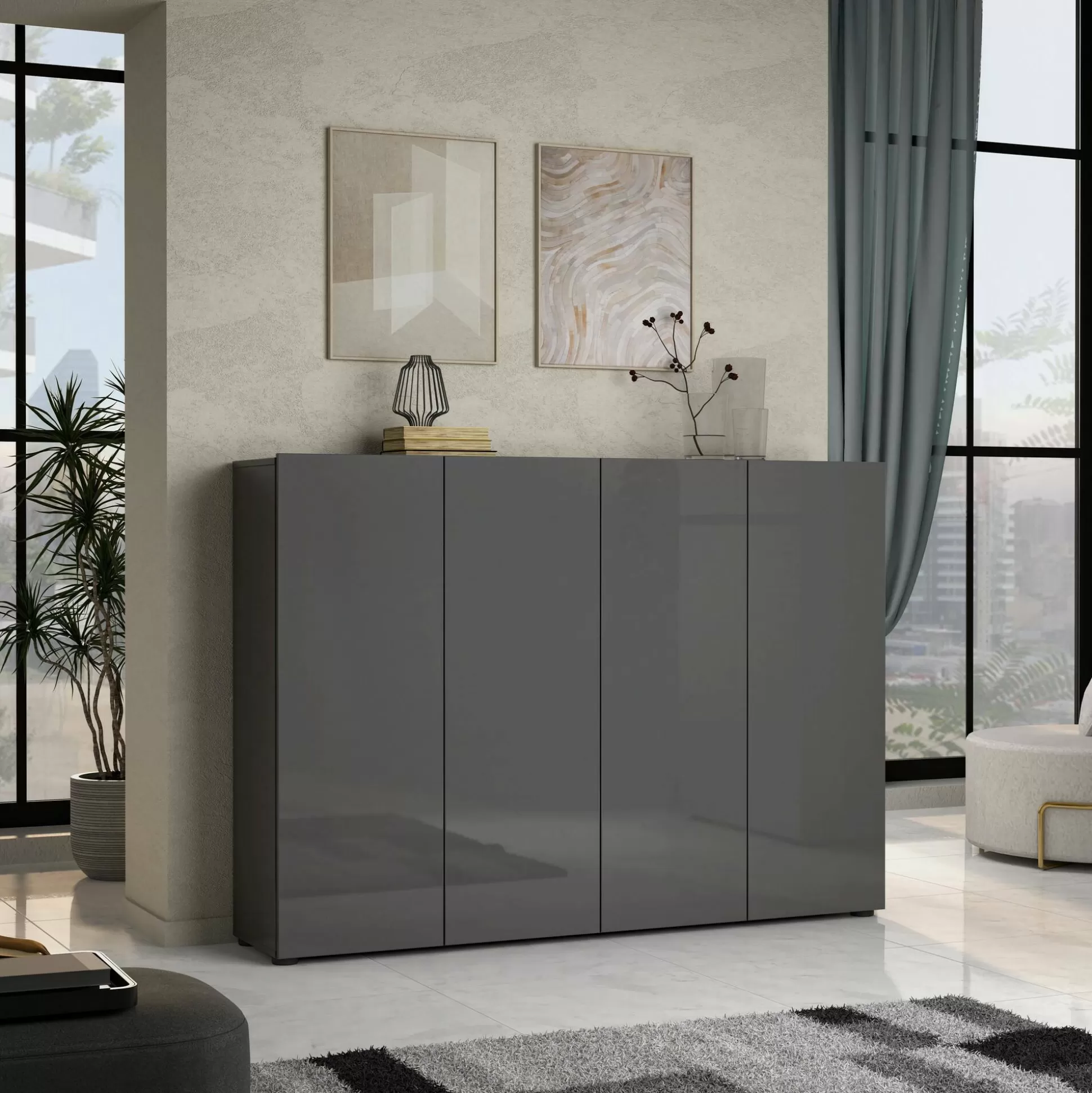 Dmora Scarpiere<Scarpiera Doda, 160x34h115 cm,