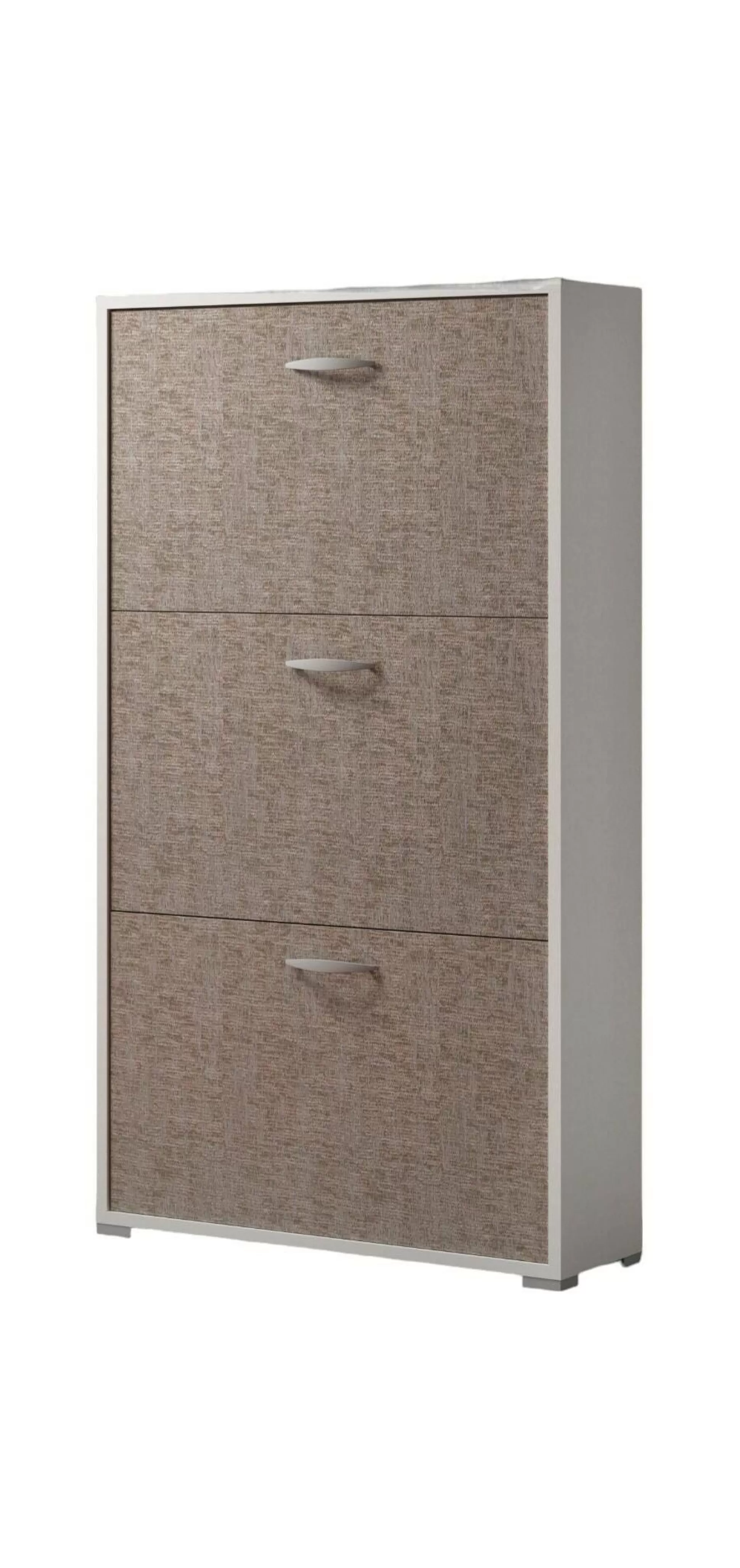 Dmora Scarpiere<Scarpiera Dpugnal, 73x25h120 cm, Bianco e Marrone