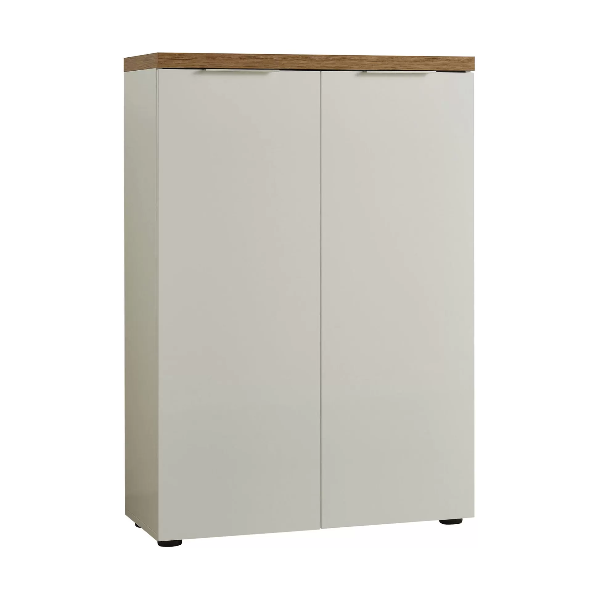 Dmora Scarpiere<Scarpiera Dublino, 80x34h115 cm, Bianco lucido e Rovere