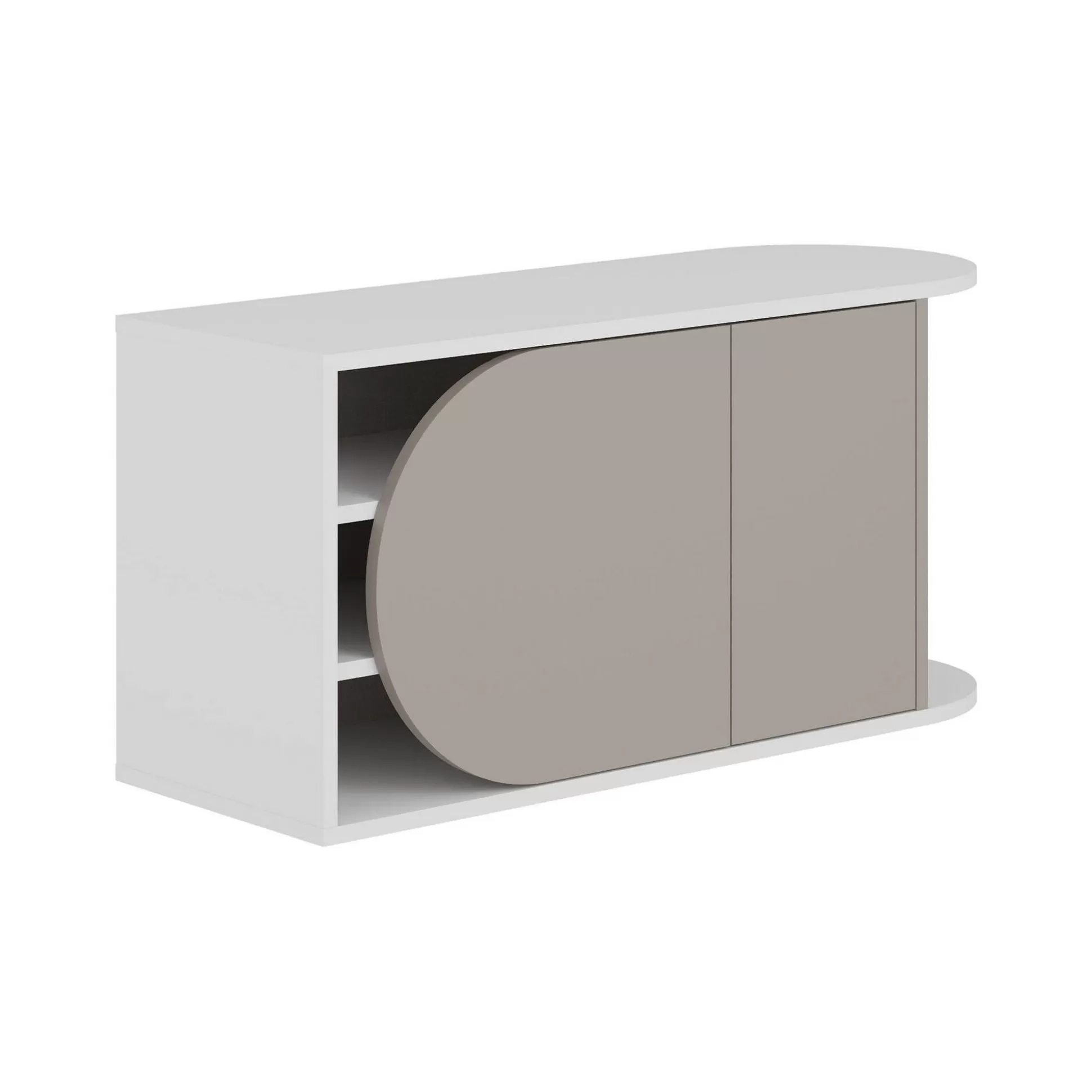 Dmora Scarpiere<Scarpiera Kyle, 104x37 h50 cm, Beige e Bianco