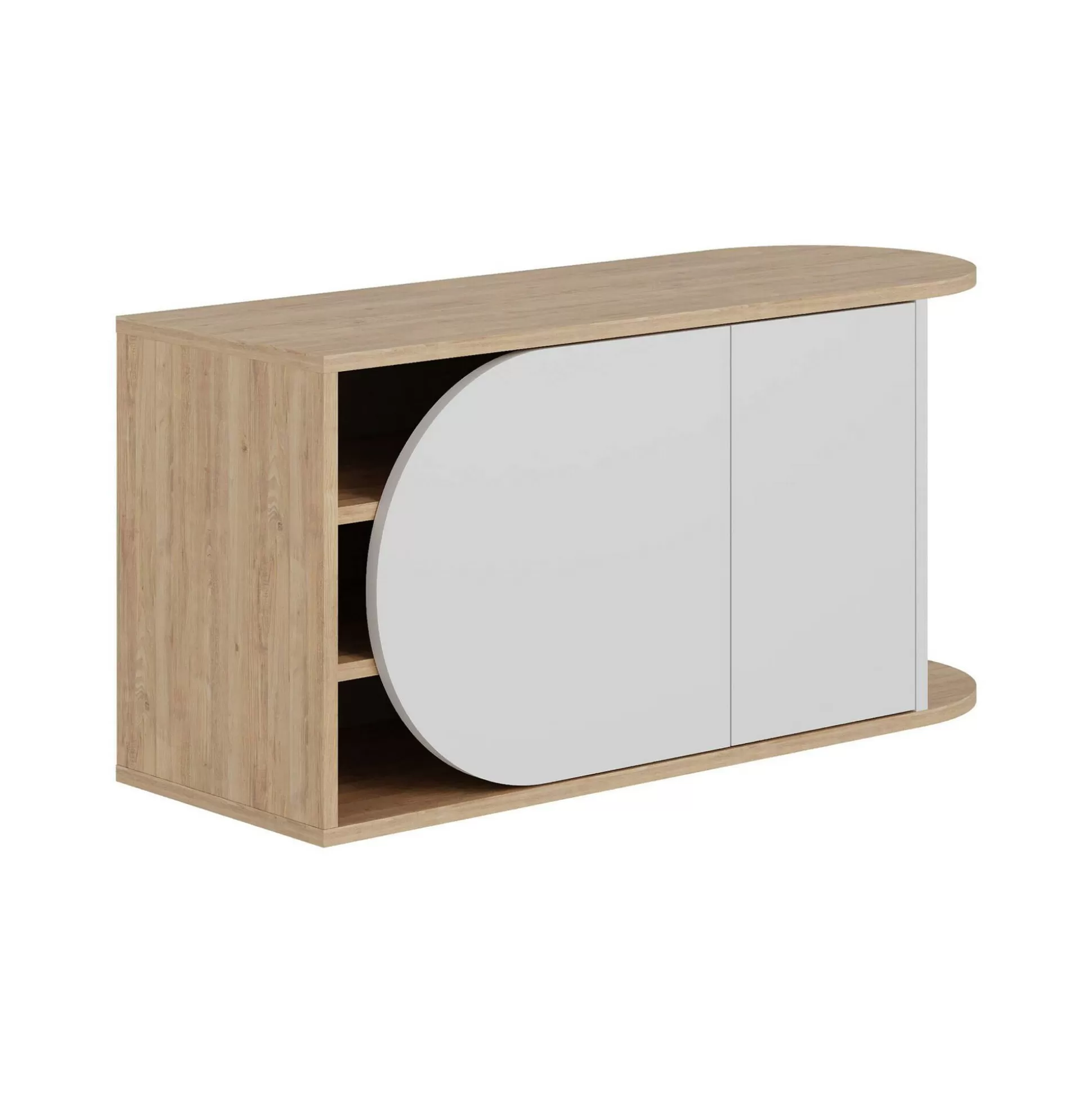 Dmora Scarpiere<Scarpiera Kyle, 104x37 h50 cm, Quercia e Bianco