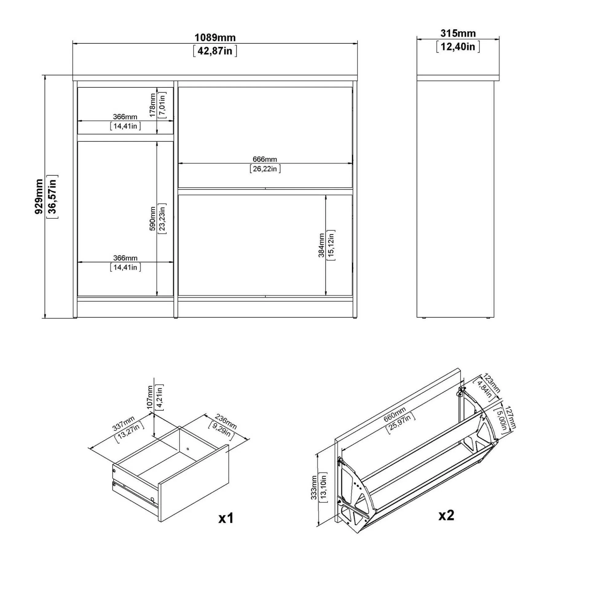 Dmora Scarpiere<Scarpiera Maxime, Mobile portascarpe, Armadio da ingresso multiuso, Mobiletto per calzature, 32x109 h93 cm, Bianco