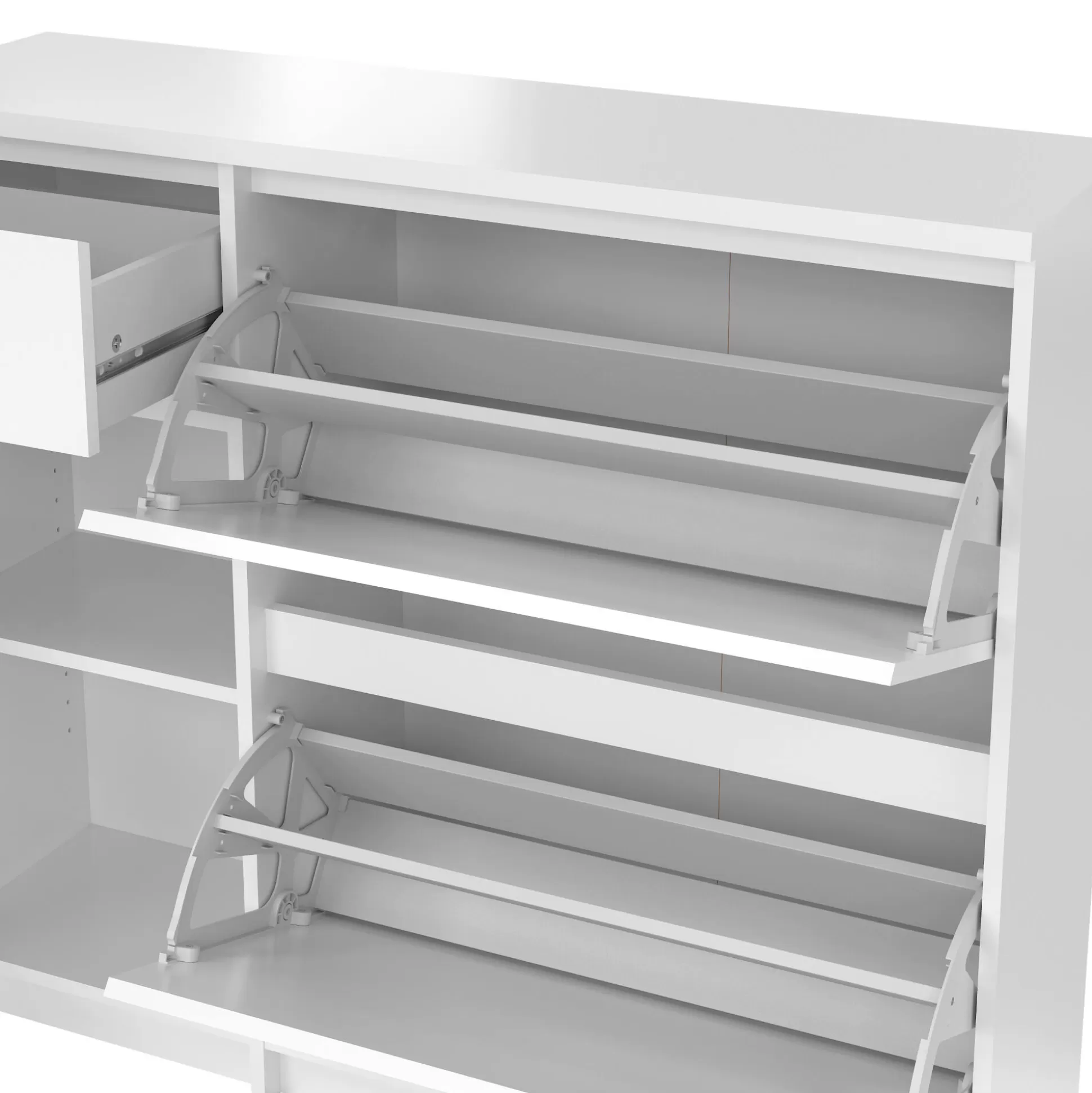 Dmora Scarpiere<Scarpiera Maxime, Mobile portascarpe, Armadio da ingresso multiuso, Mobiletto per calzature, 32x109 h93 cm, Bianco