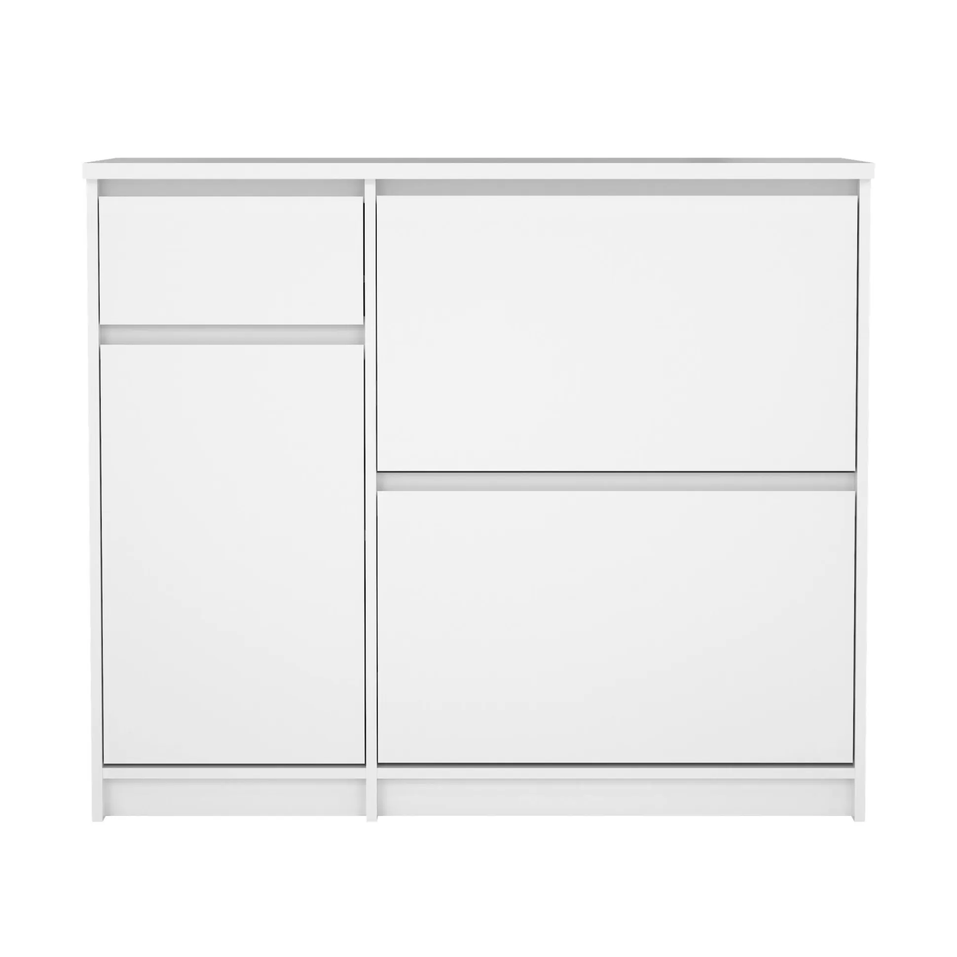 Dmora Scarpiere<Scarpiera Maxime, Mobile portascarpe, Armadio da ingresso multiuso, Mobiletto per calzature, 32x109 h93 cm, Bianco