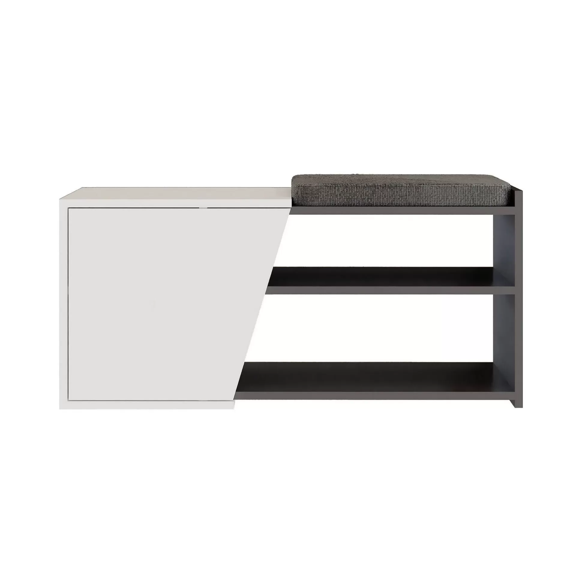 Dmora Scarpiere<Scarpiera Neneng, 105x38 h47 cm, Antracite e Bianco