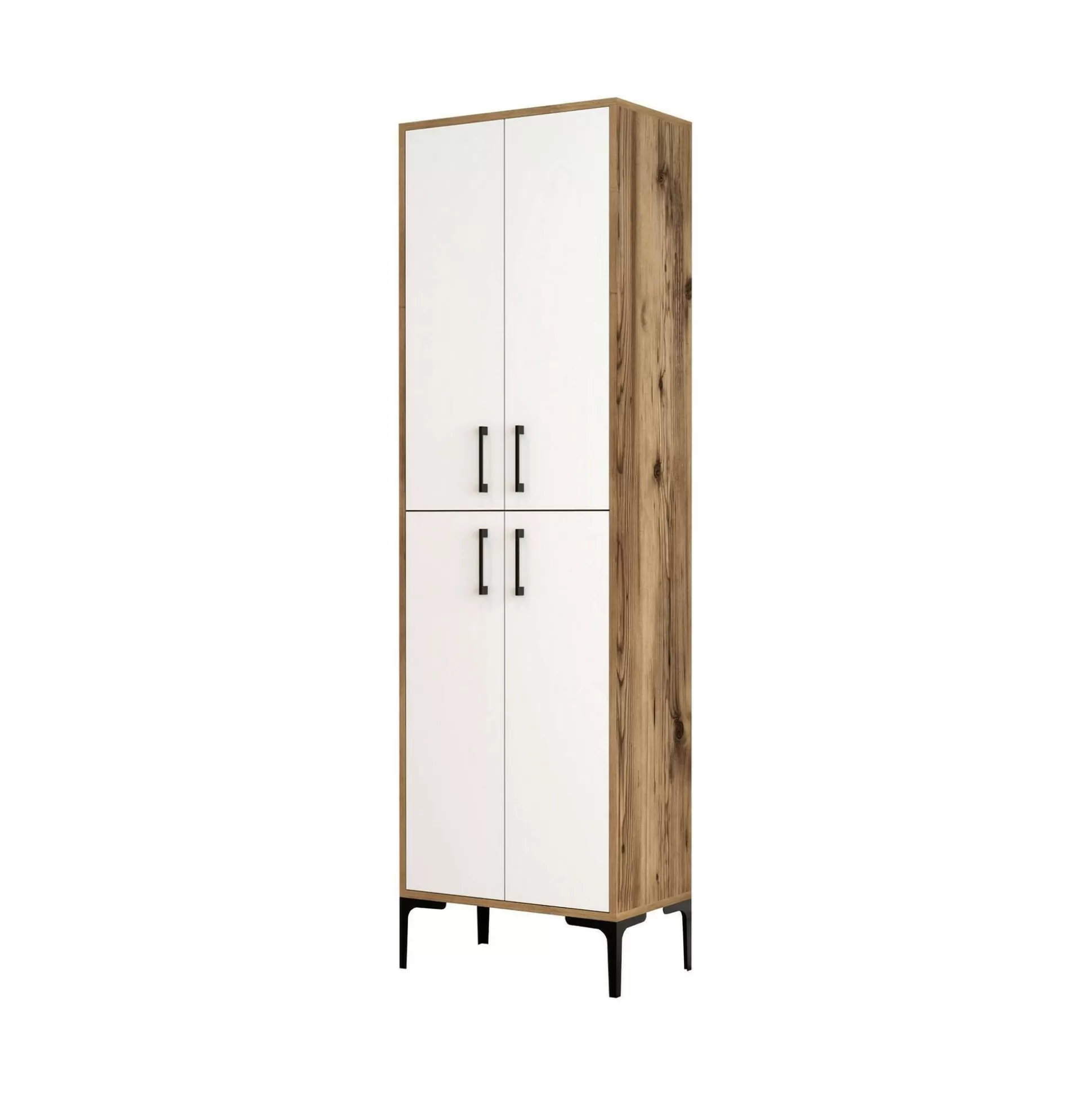 Dmora Scarpiere<Scarpiera Sebastien, 60x35h200 cm, Noce e Bianco