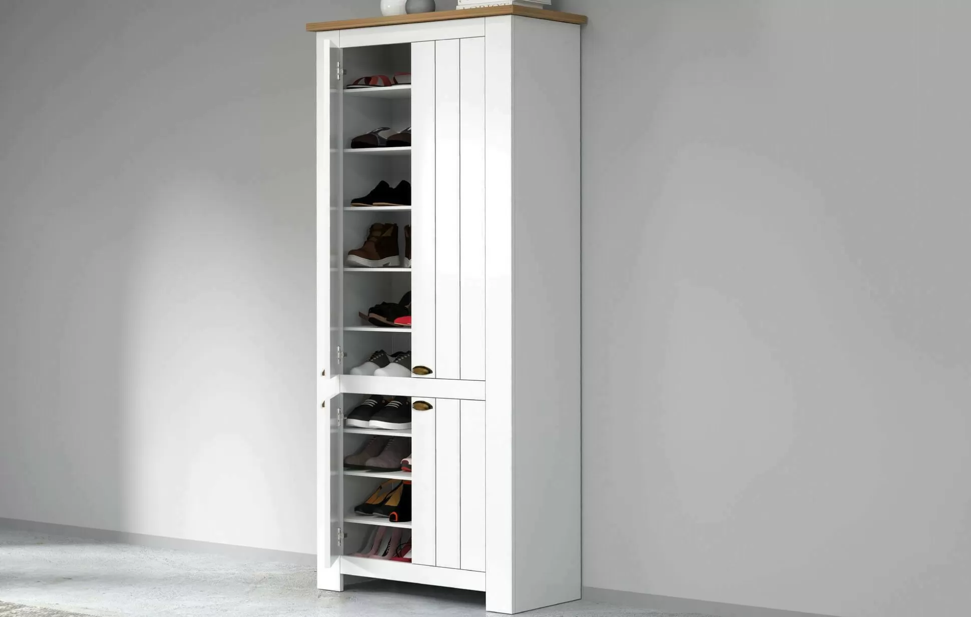 Dmora Scarpiere<Scarpiera Shirley, 84x42h200 cm, Bianco e