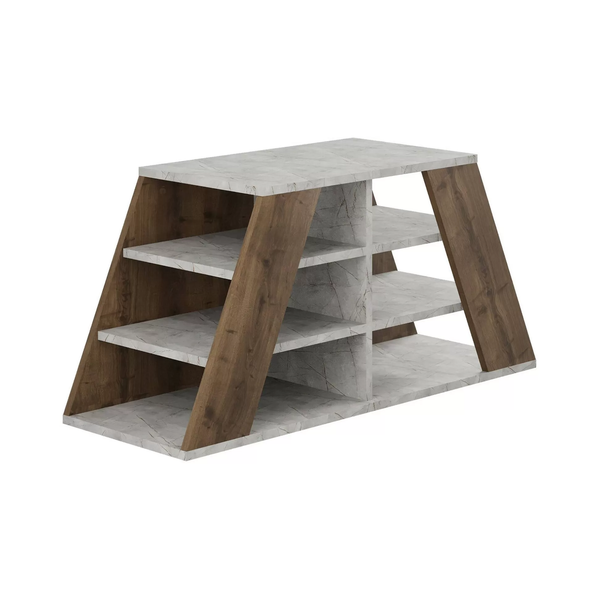 Dmora Scarpiere<Scarpiera Zungri, 106x38 h50 cm, Quercia e Azzurro