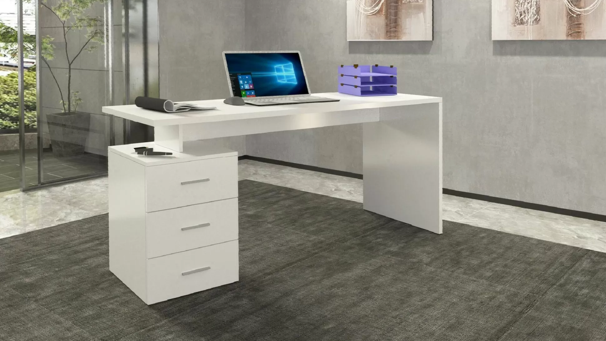 Dmora Scrivanie<Scrivania Abisse, 160x60h75 cm,