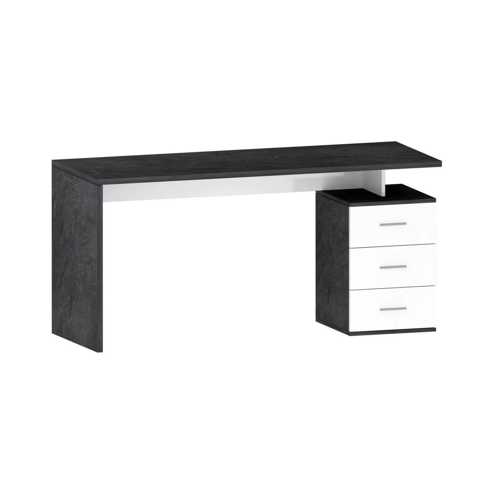 Dmora Scrivanie<Scrivania Abisse, 160x60h75 cm, Bianco e