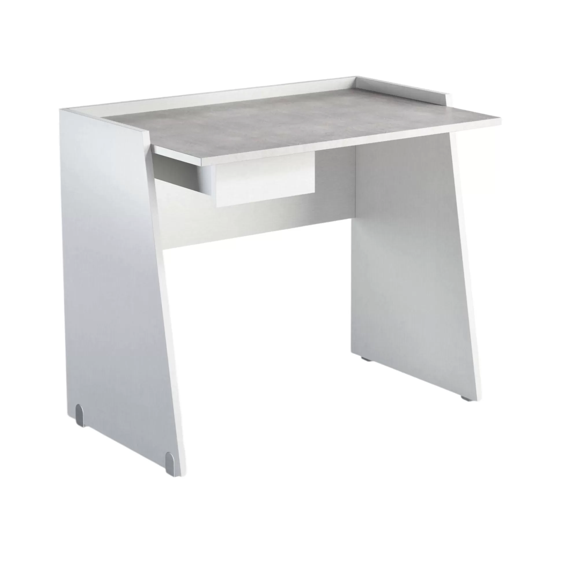 Dmora Scrivanie<Scrivania Abulele, 90x60h80 cm, Bianco e Cemento
