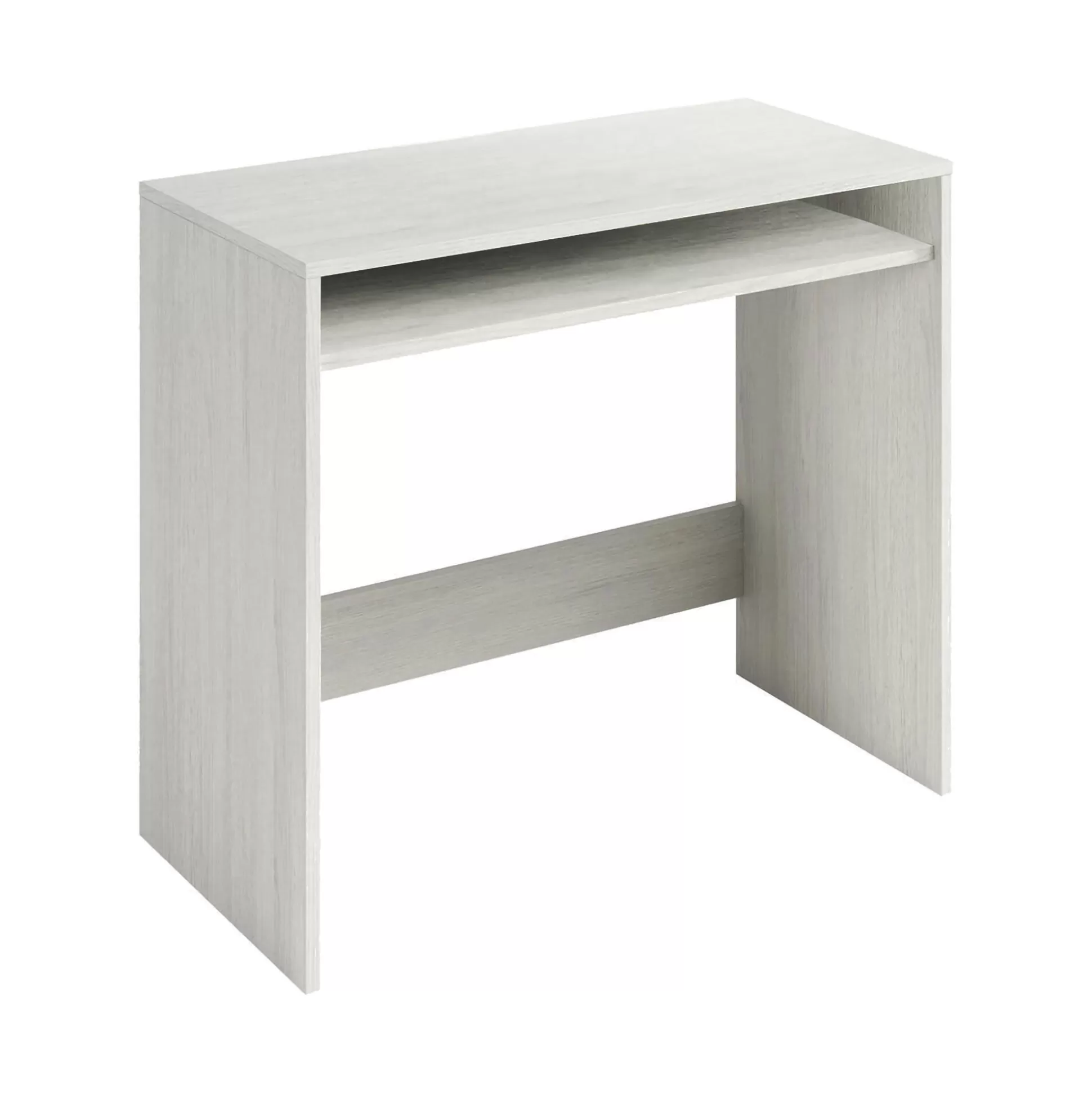 Dmora Scrivanie<Scrivania Acu, 79x43h87 cm, Bianco effetto legno