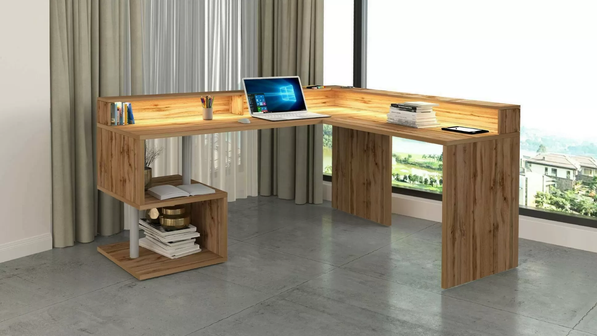 Dmora Scrivanie<Scrivania Adelma, 180x60h93 cm,